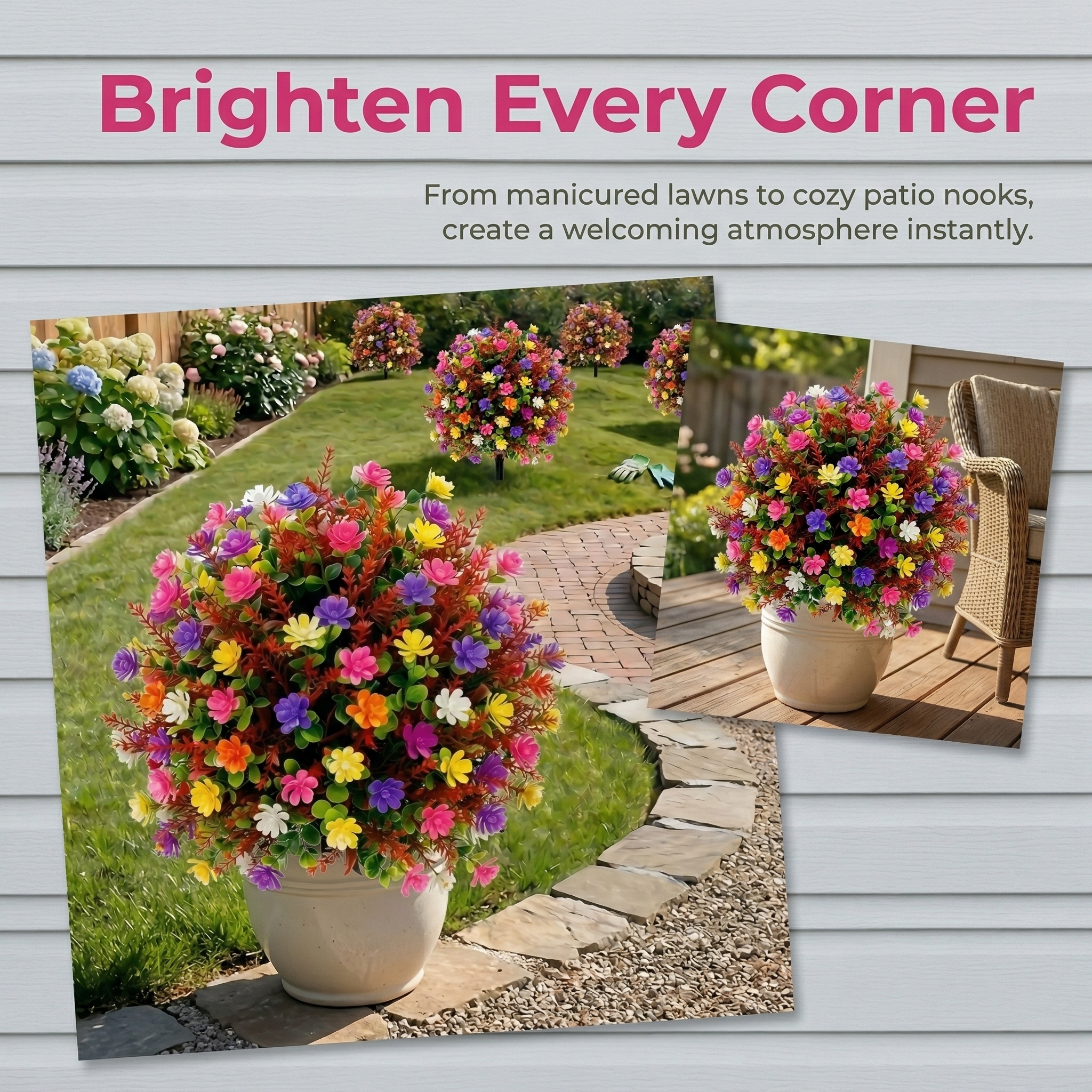 Simulation Colorful Camellia Bouquet with Ground Plug