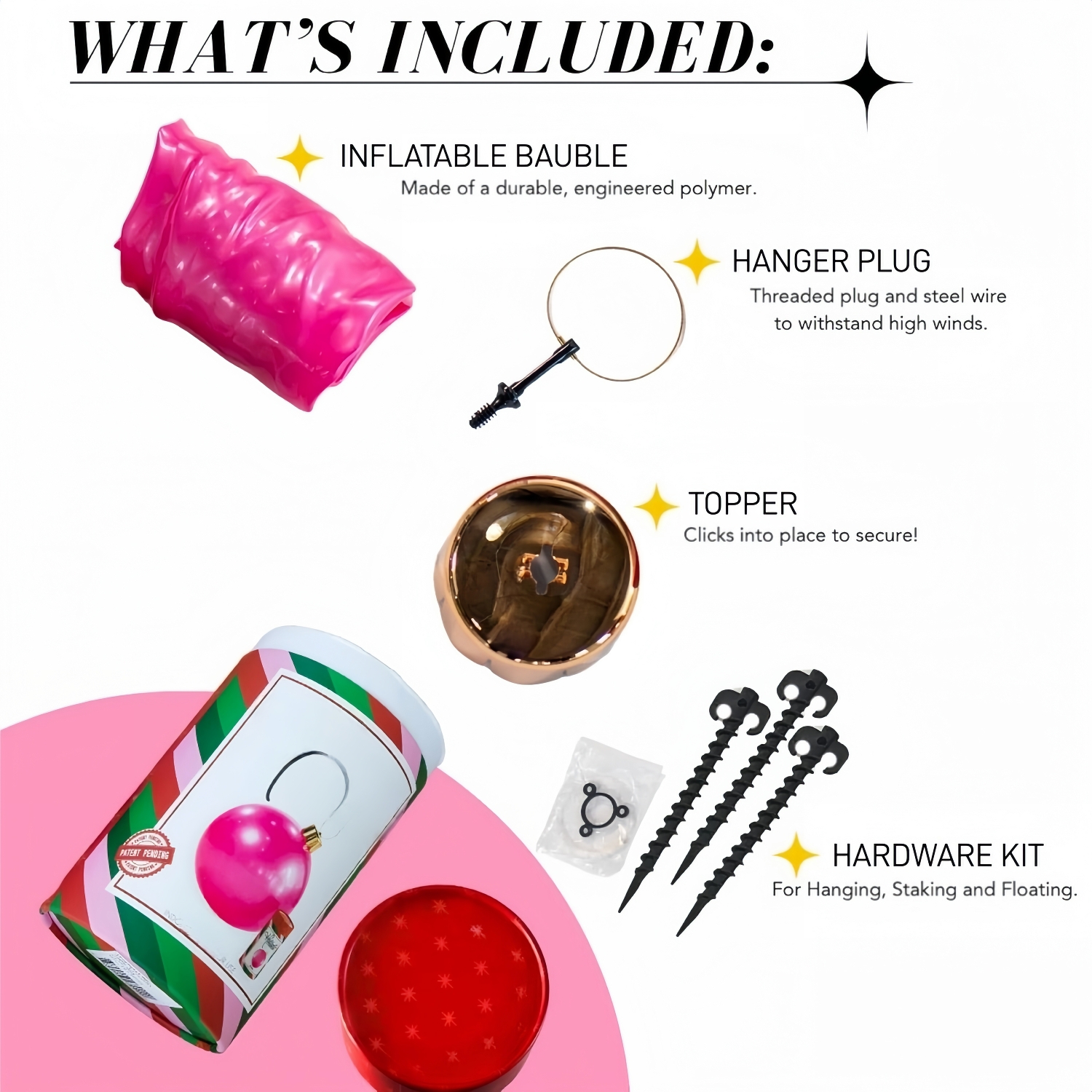 Oversized Inflatable Christmas Ornament Balls