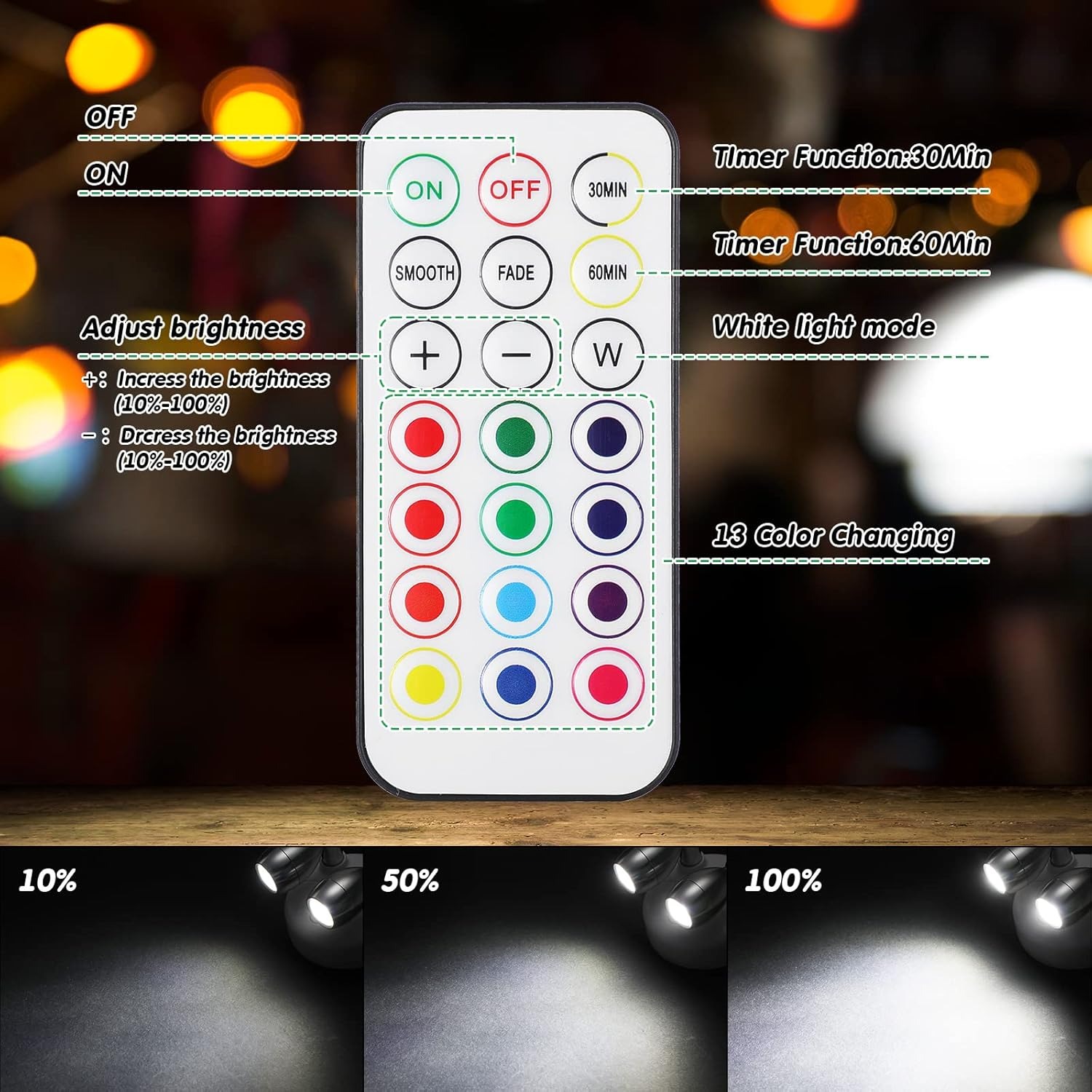 LED Spot Light with Remote 13 Color