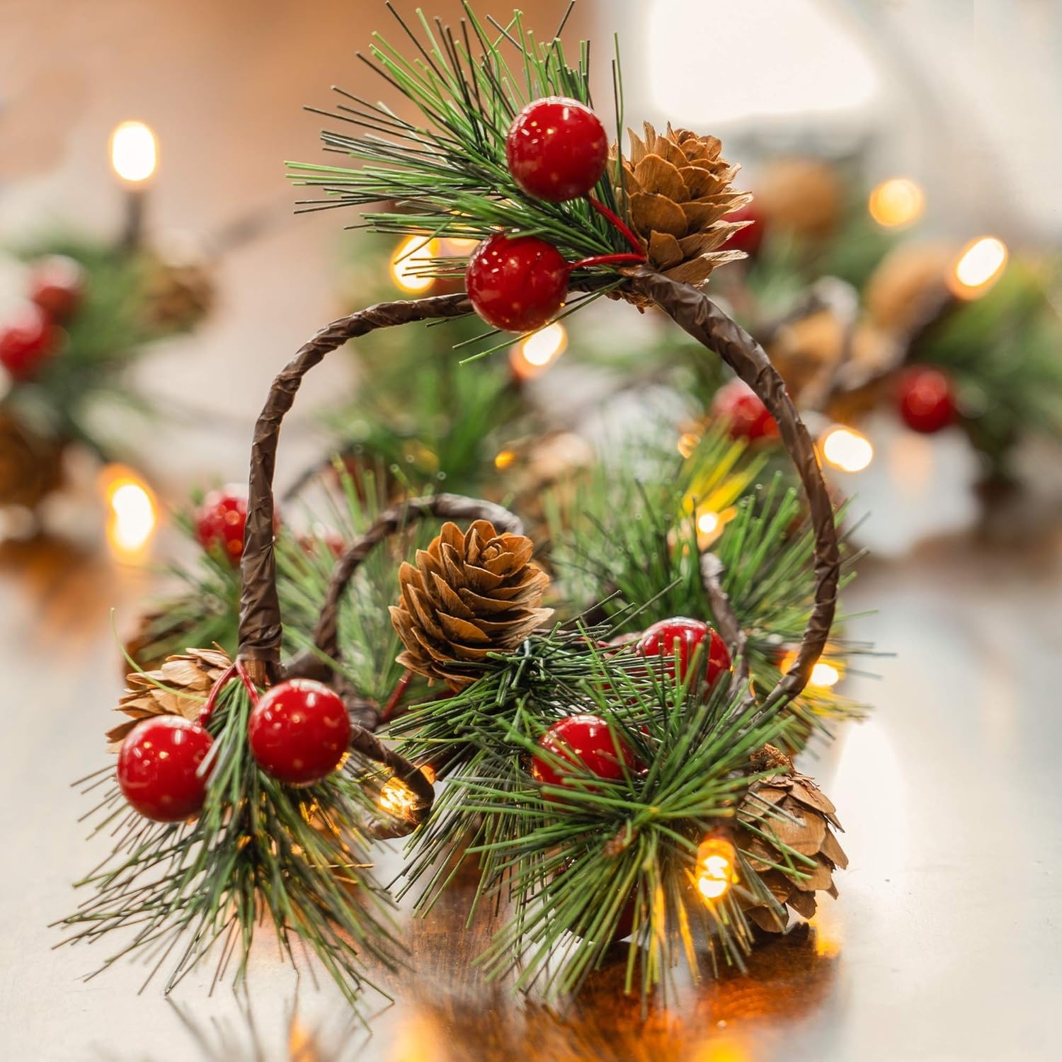 Christmas PineCones String Lights (6.56Ft 20 LED)