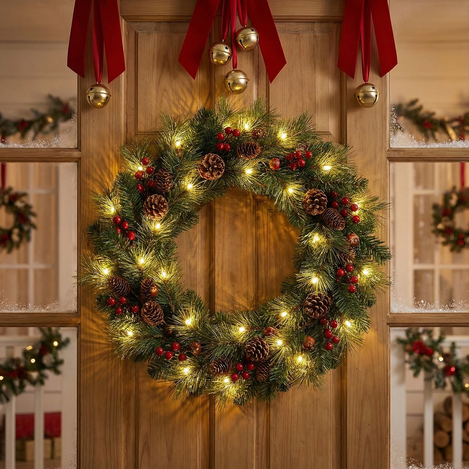 Christmas PineCones String Lights with Timer (6.56Ft 20 LED)