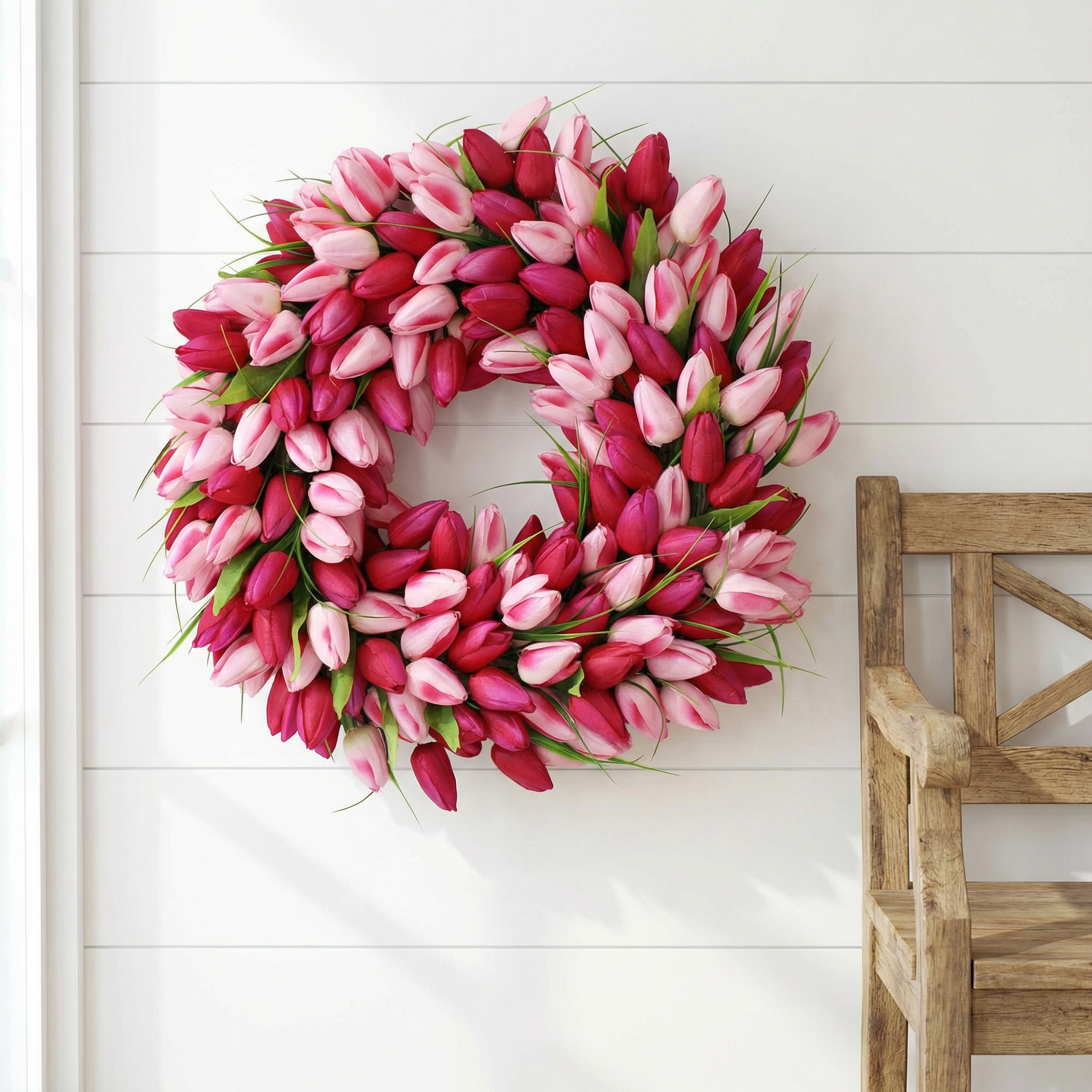 Vibrant Tulip Wreath