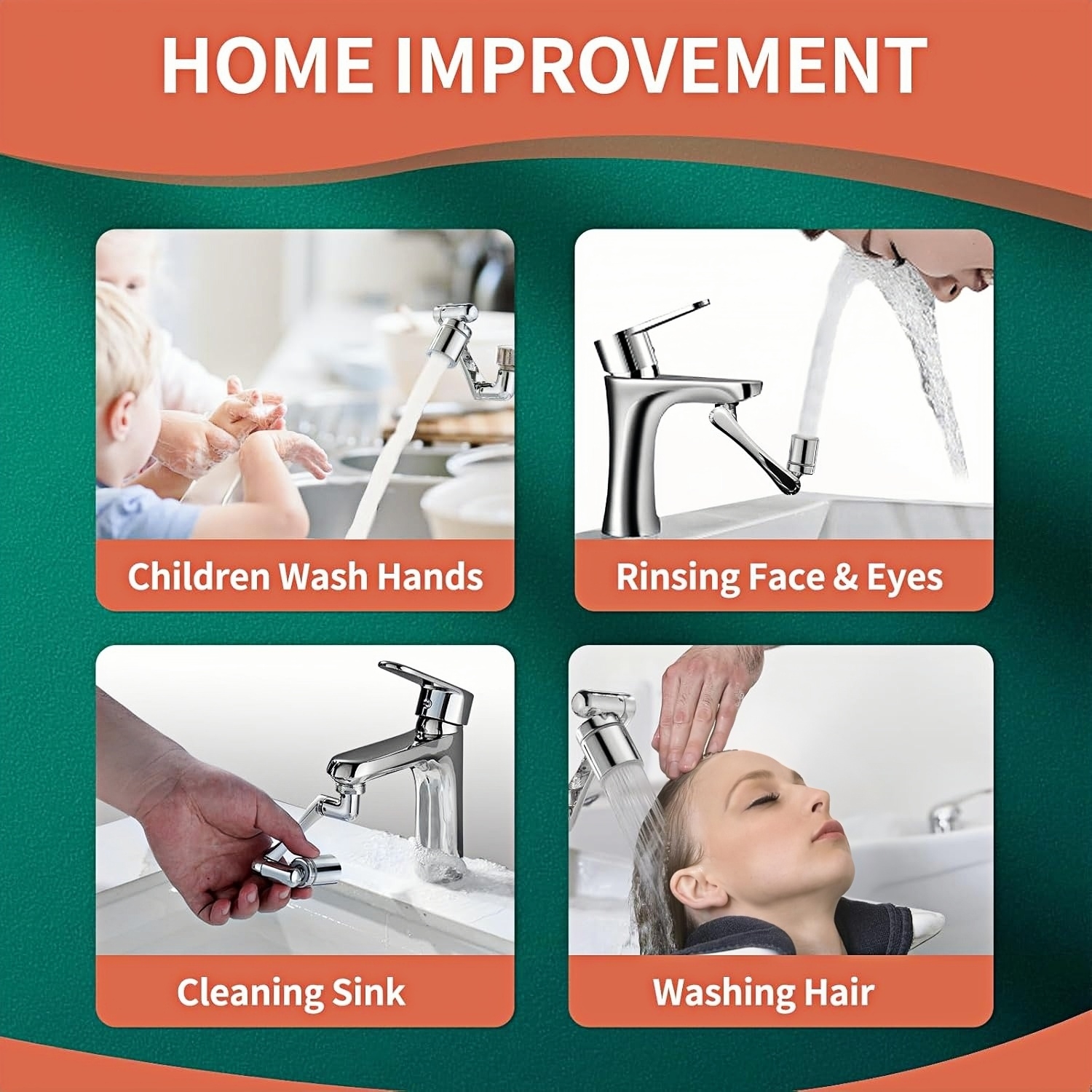 1440° Rotatable Faucet Extender