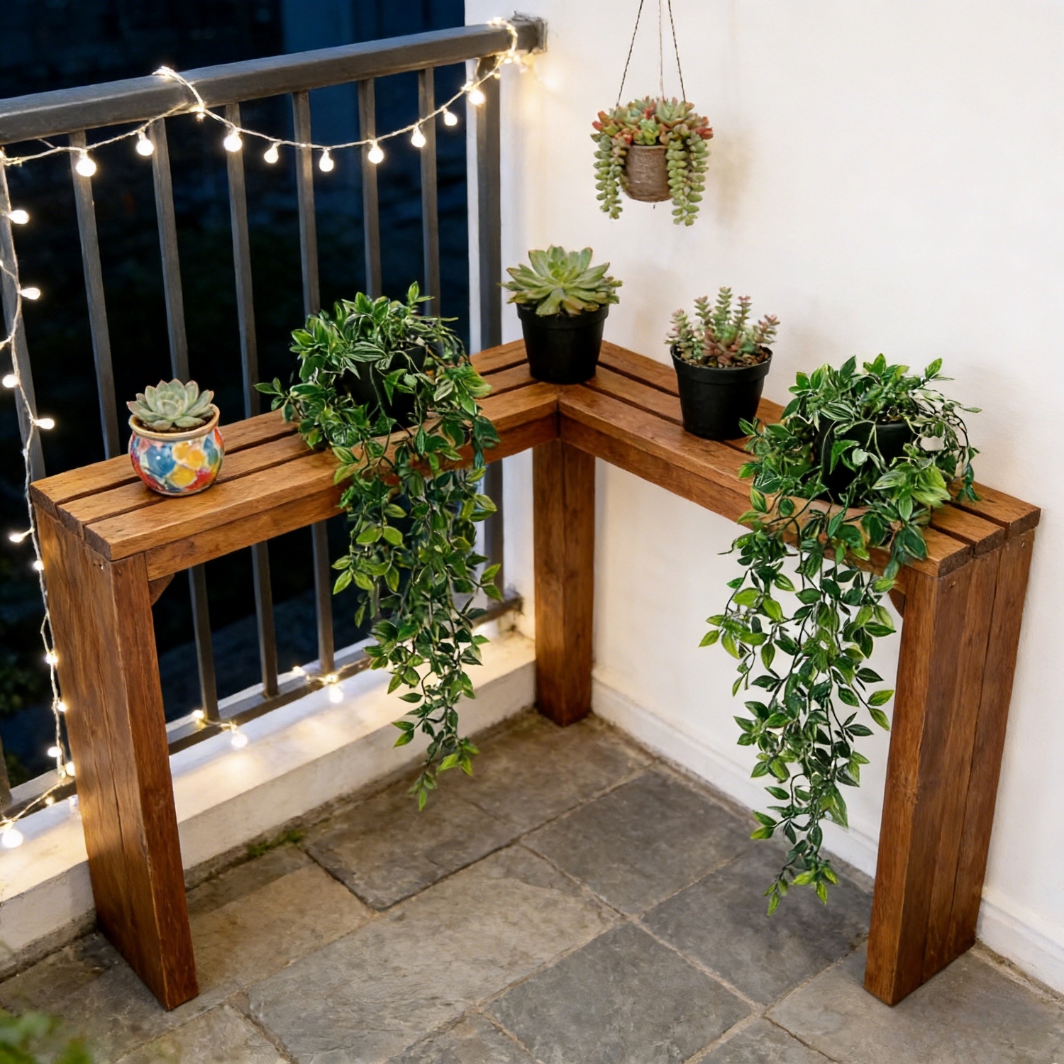 Lifelike Faux Hanging Vine Plant with Pot