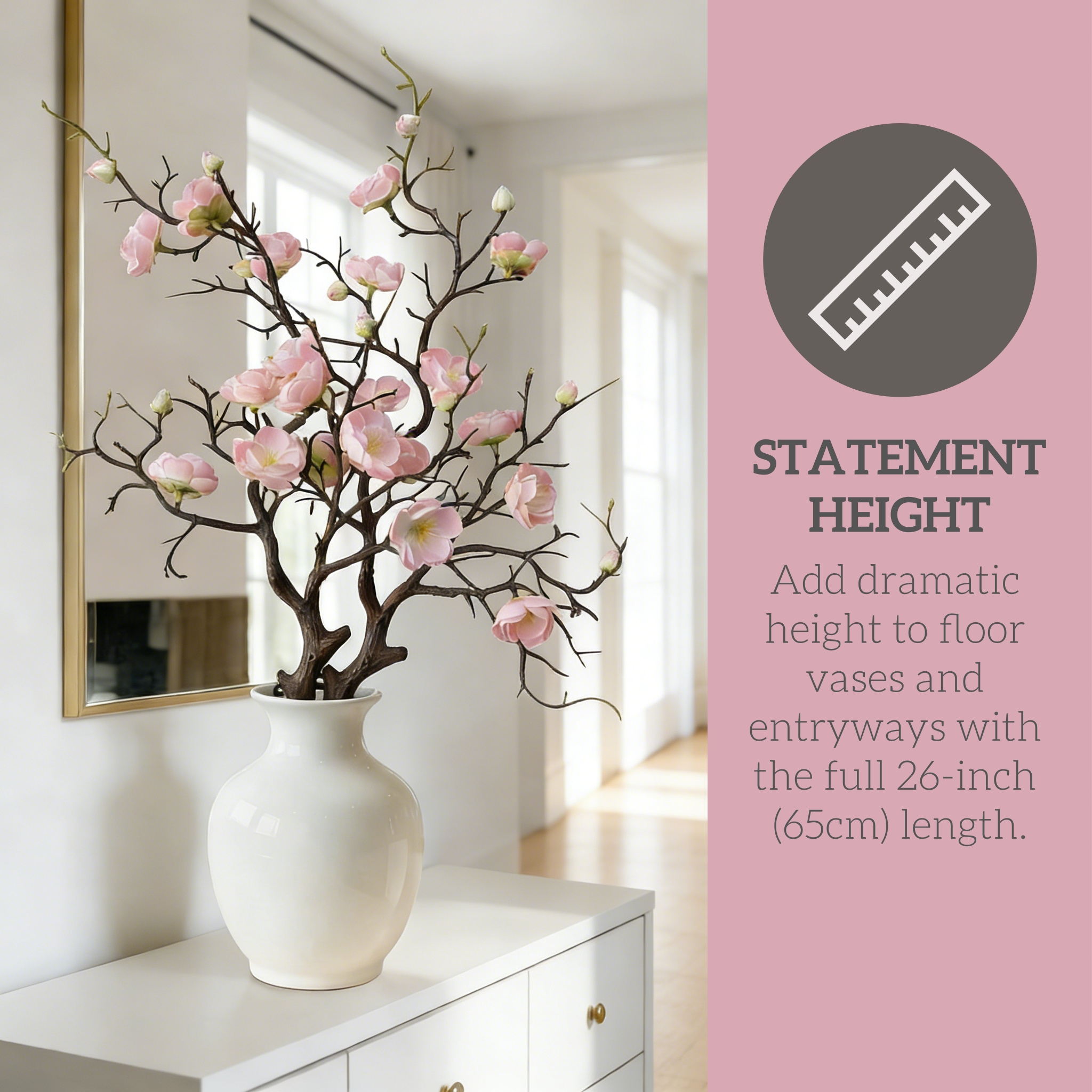 Large Artificial Plum Blossom Branches