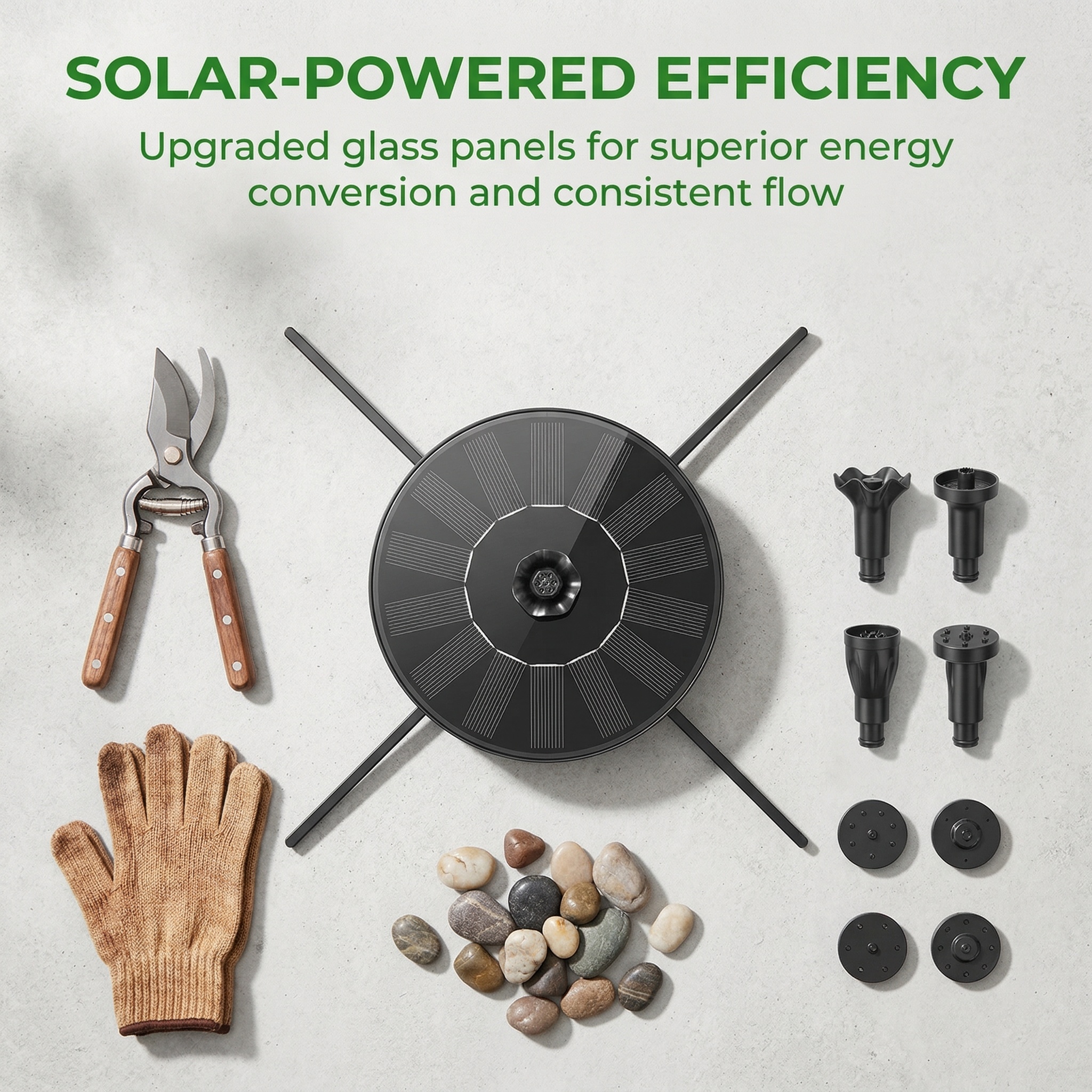 Upgraded Solar Fountain Pump for Bird Bath