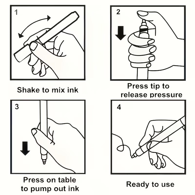 Golden Tombstone Marker Pen for Restoring Faded Grave Inscriptions