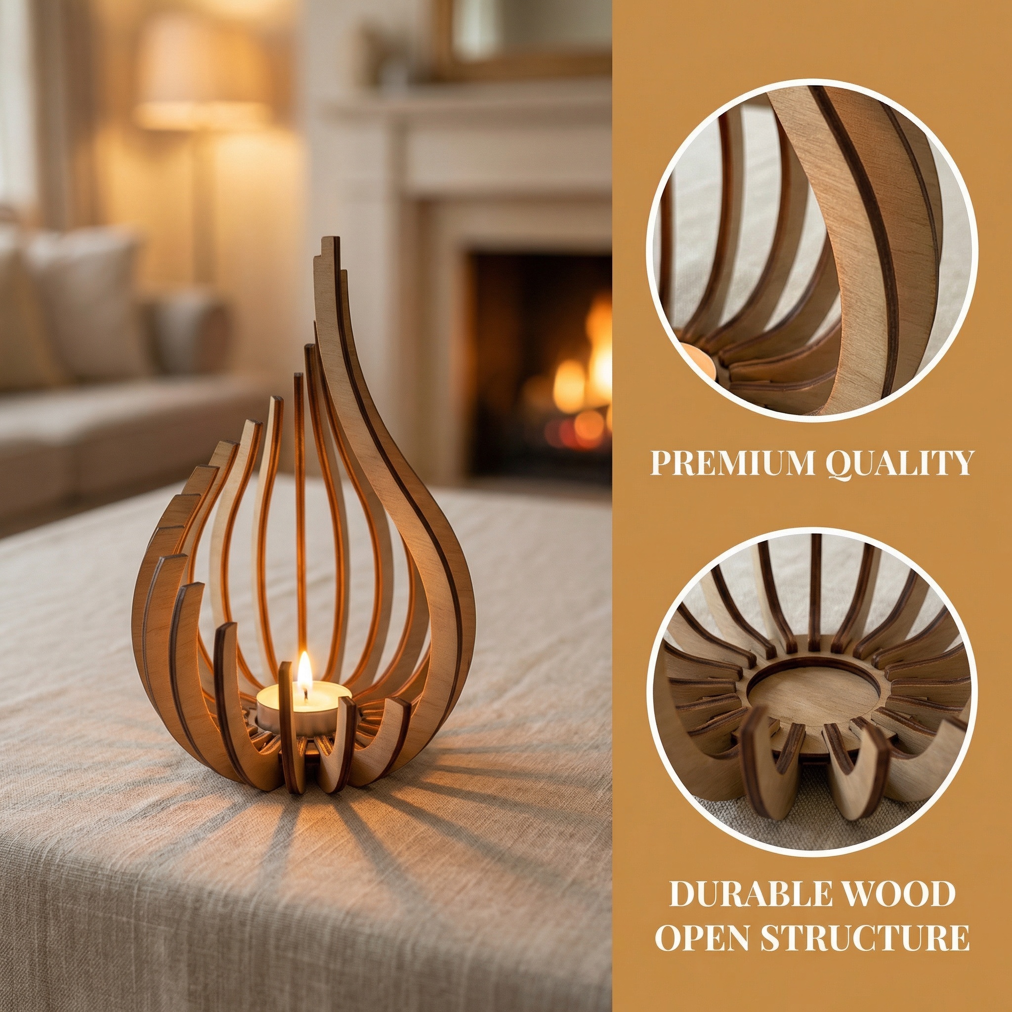 Set of 3 Handmade Bohemian Candle Holders Set
