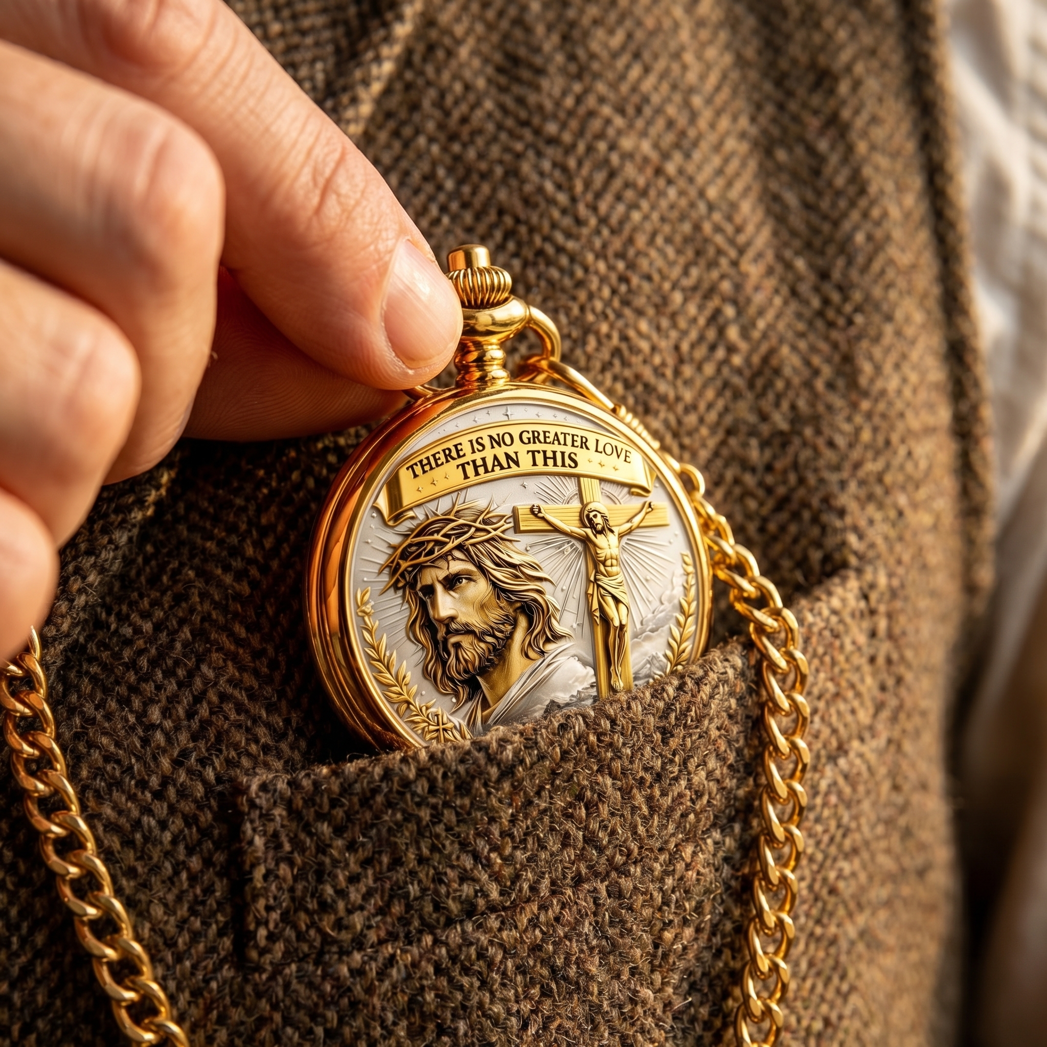 Vintage Christian Pocket Watch