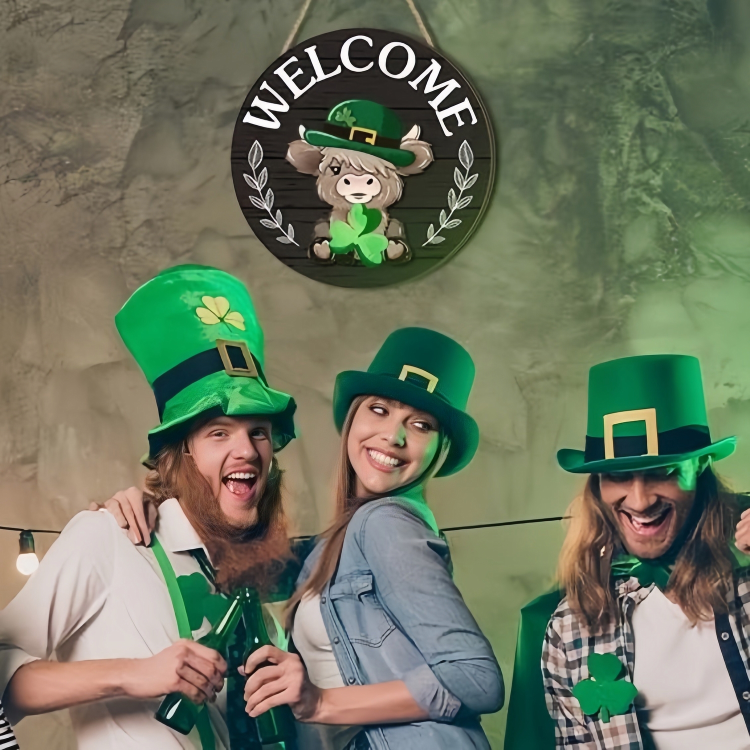35Pcs Highland Cow Sign Interchangeable Welcome Sign