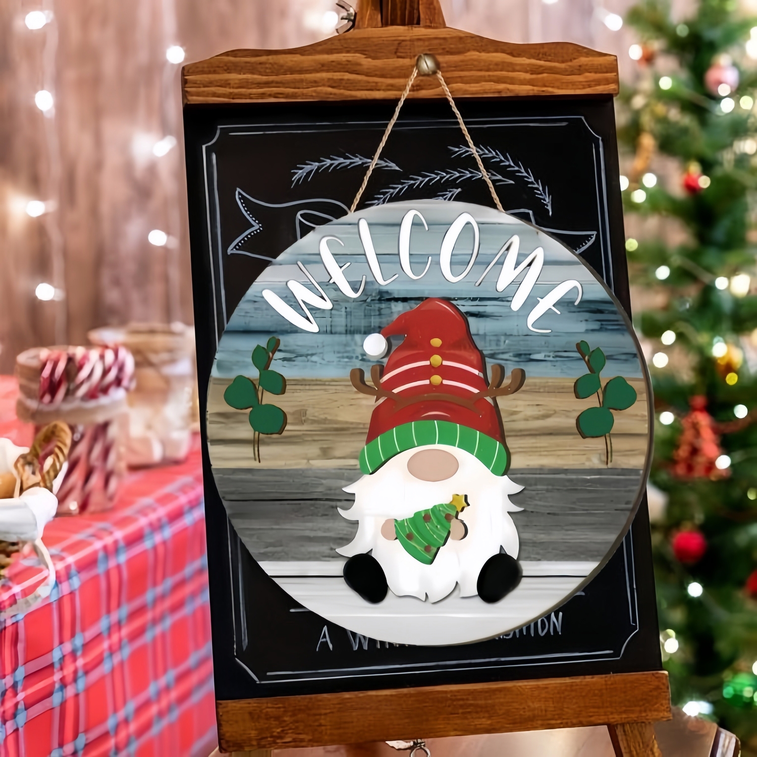 Seasonal Interchangeable Gnome Door Hanger