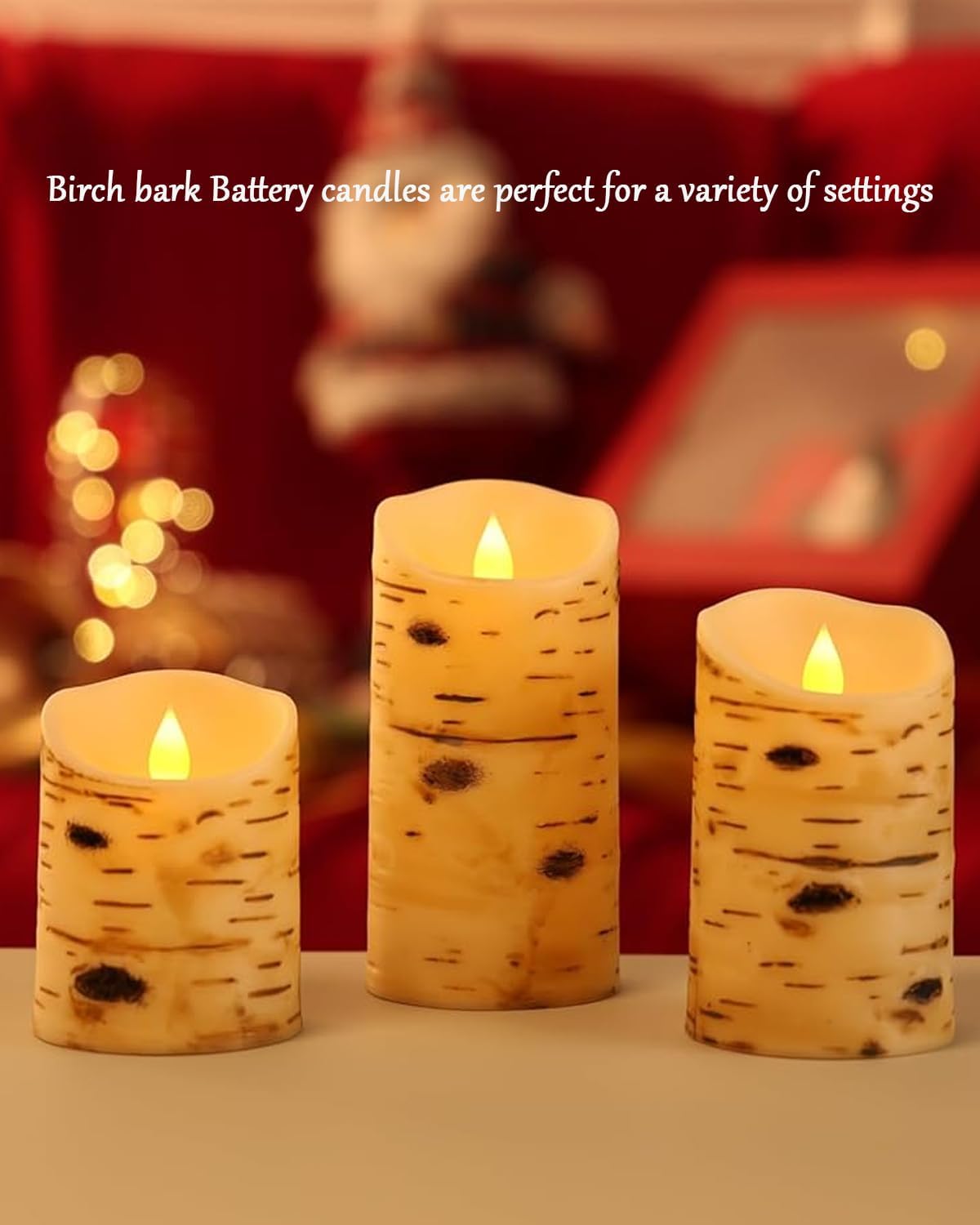 Flameless Candles Birch Bark Candle LED Candles-Twinklehalo