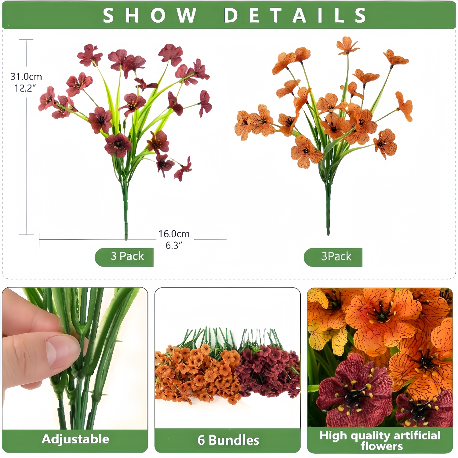 Artificial Faux Silk Daisy Flowers