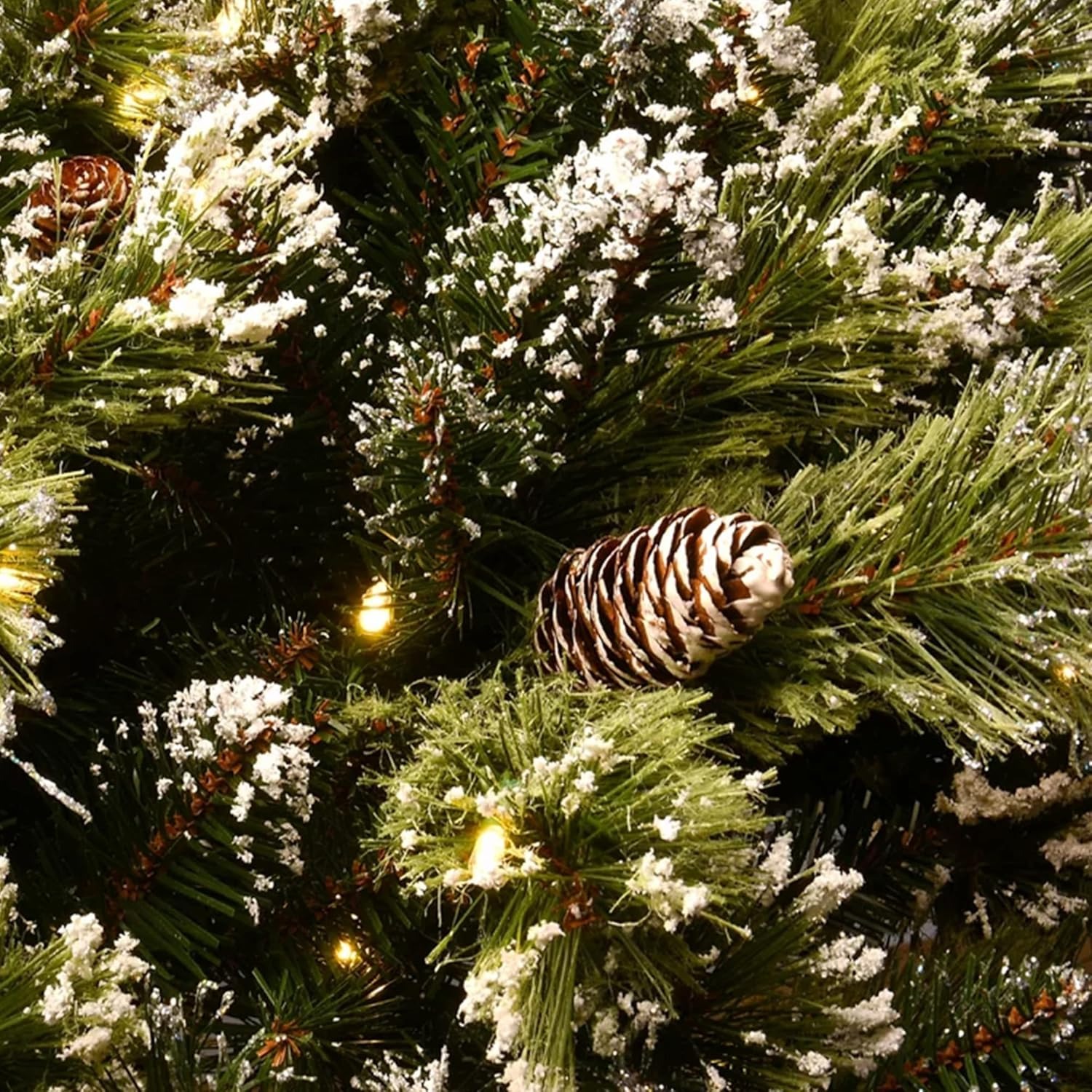 Pre-lit Artificial Christmas Tree Urn Filler