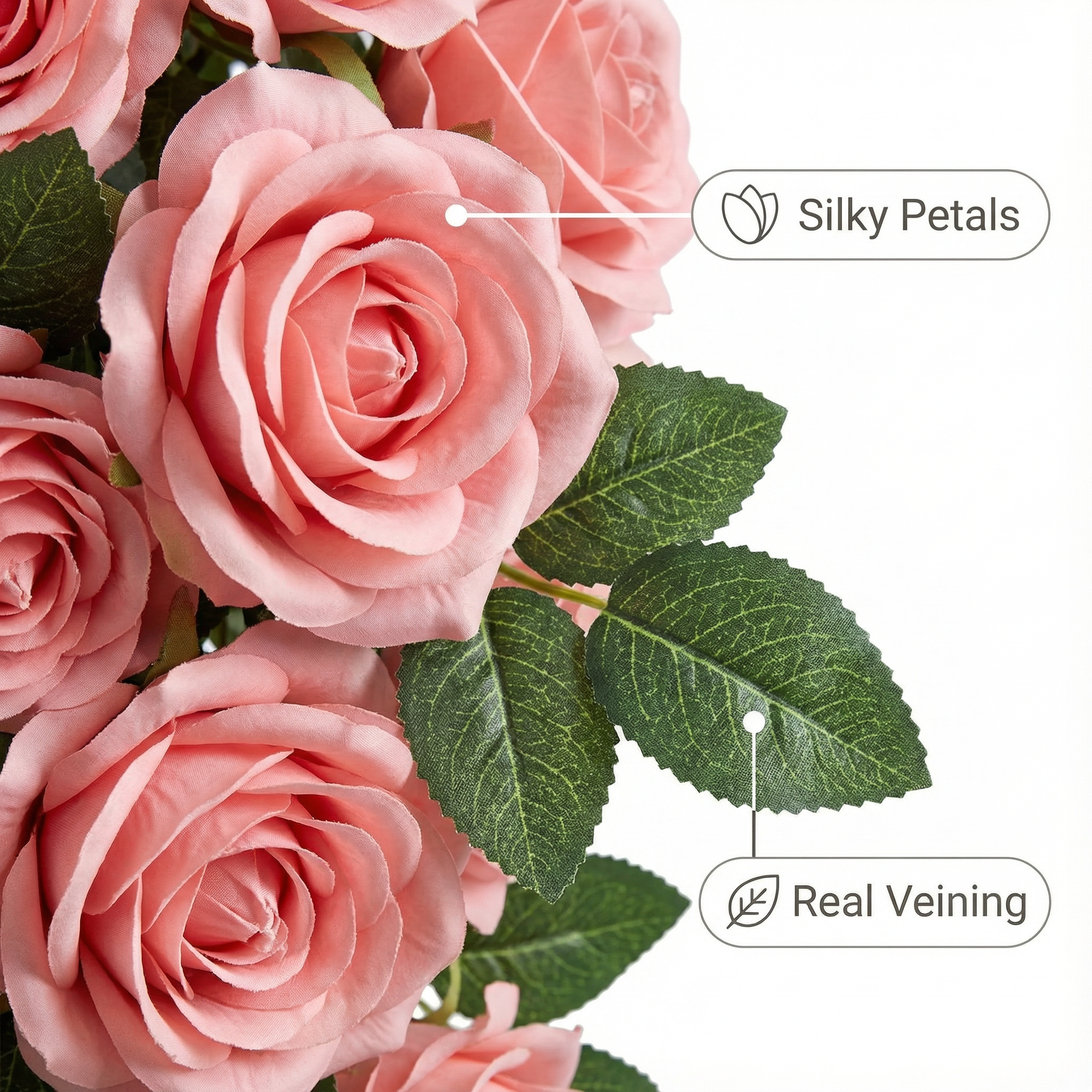 Large Realistic Artificial Rose Hanging Vine Bouquet