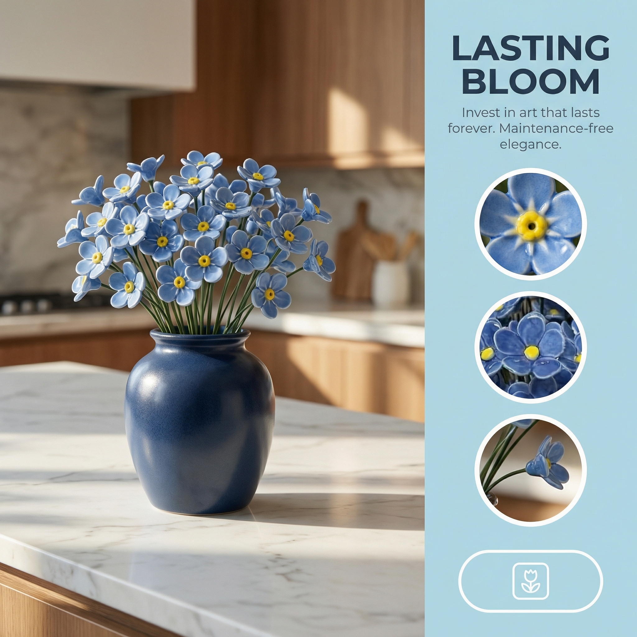 Set 偶发Handcrafted Ceramic Flower Sets