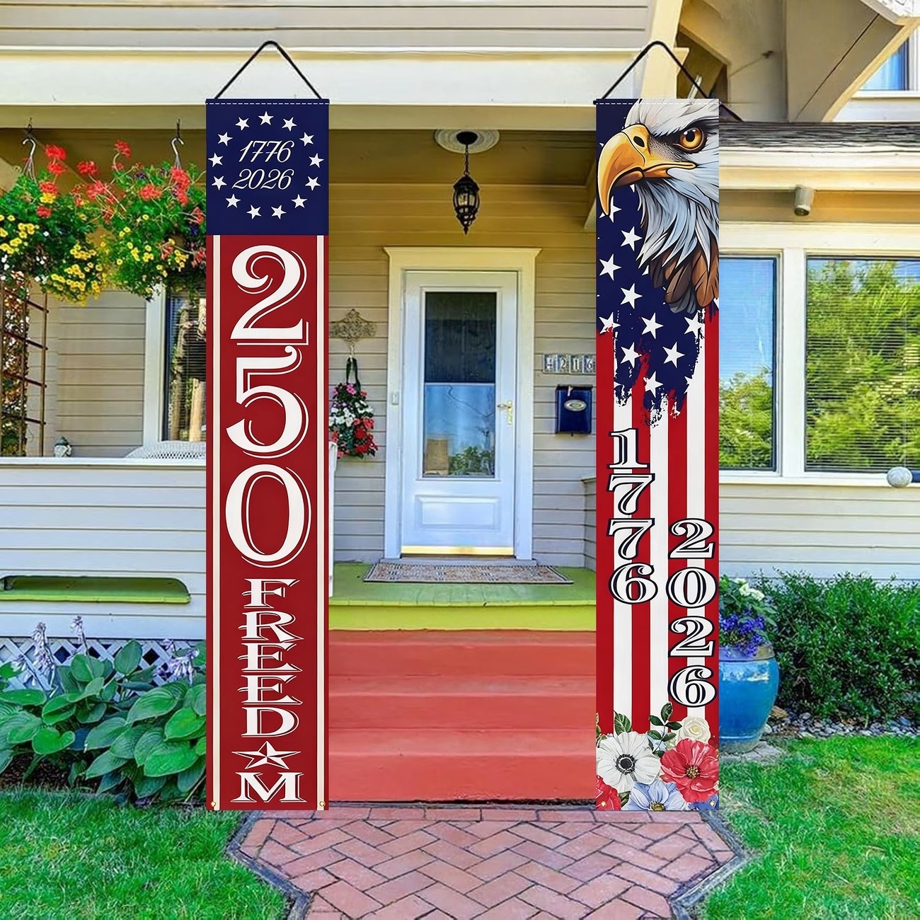 1776–2026 Freedom & Honor Porch Banner Set