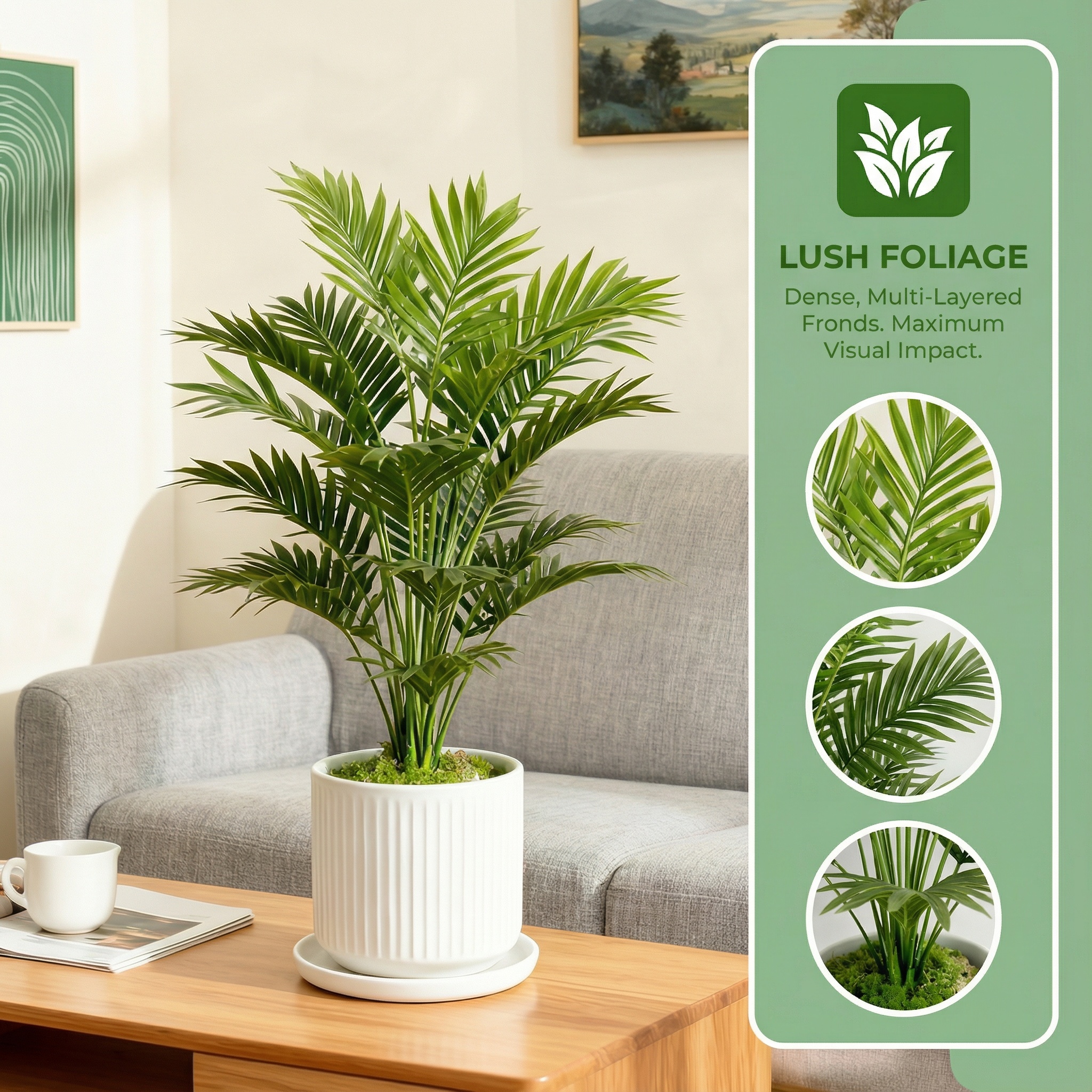 Large Artificial Areca Palm Plant