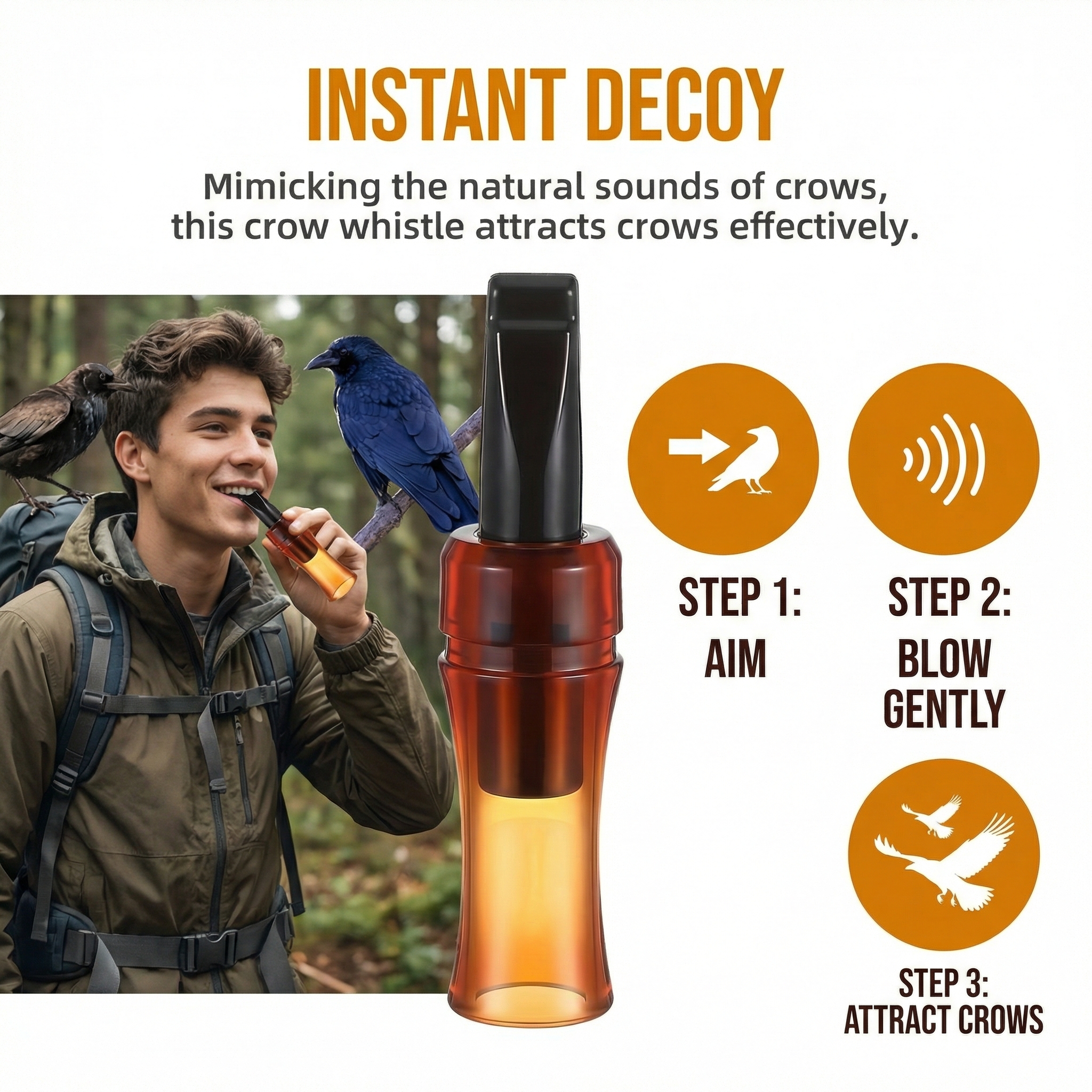 Portable Crow Call Whistle