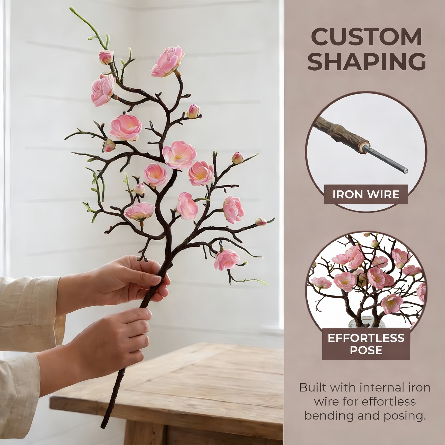 Large Artificial Plum Blossom Branches