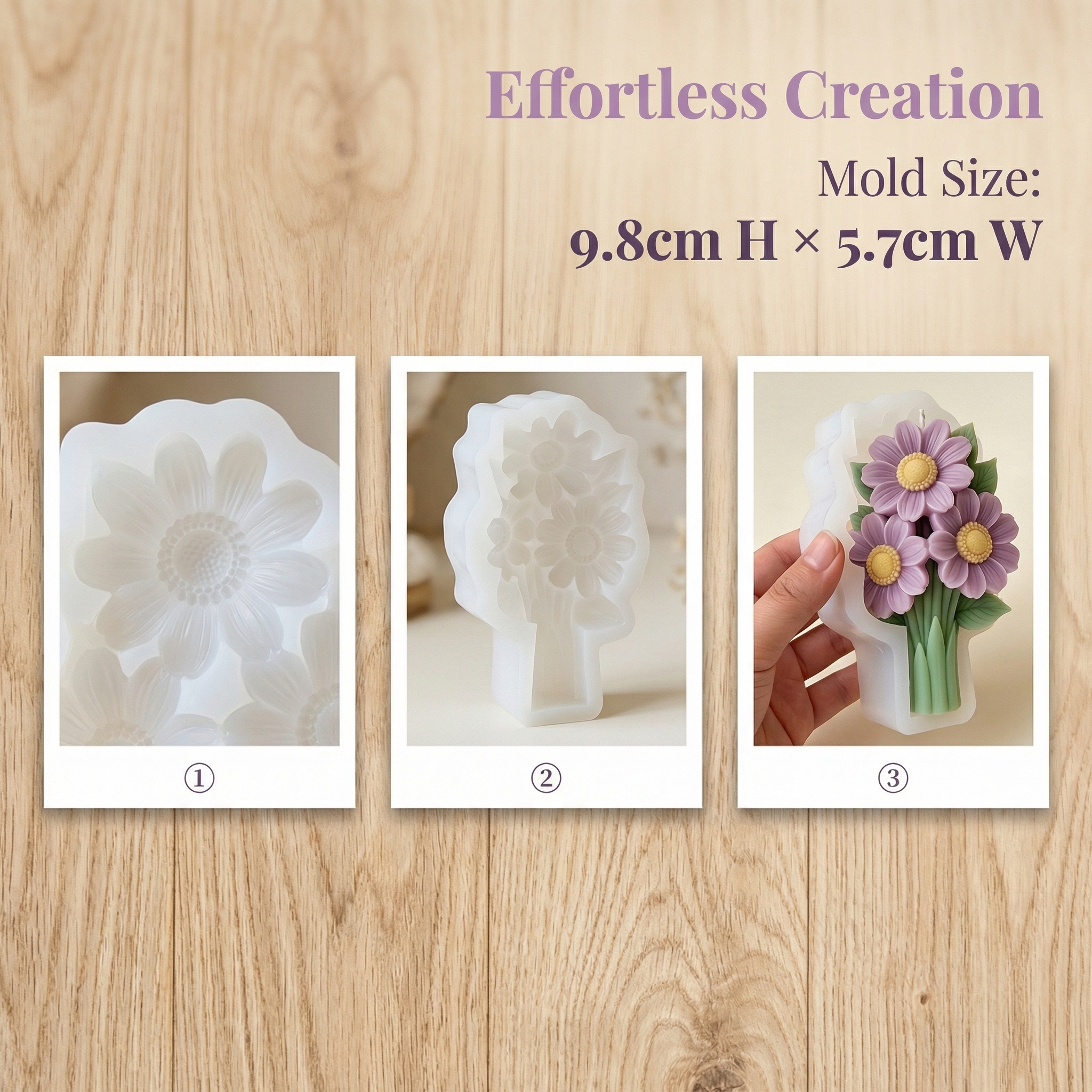 Fresh Little Daisy And Sunflower Shaped Silicone Mold for DIY Candles
