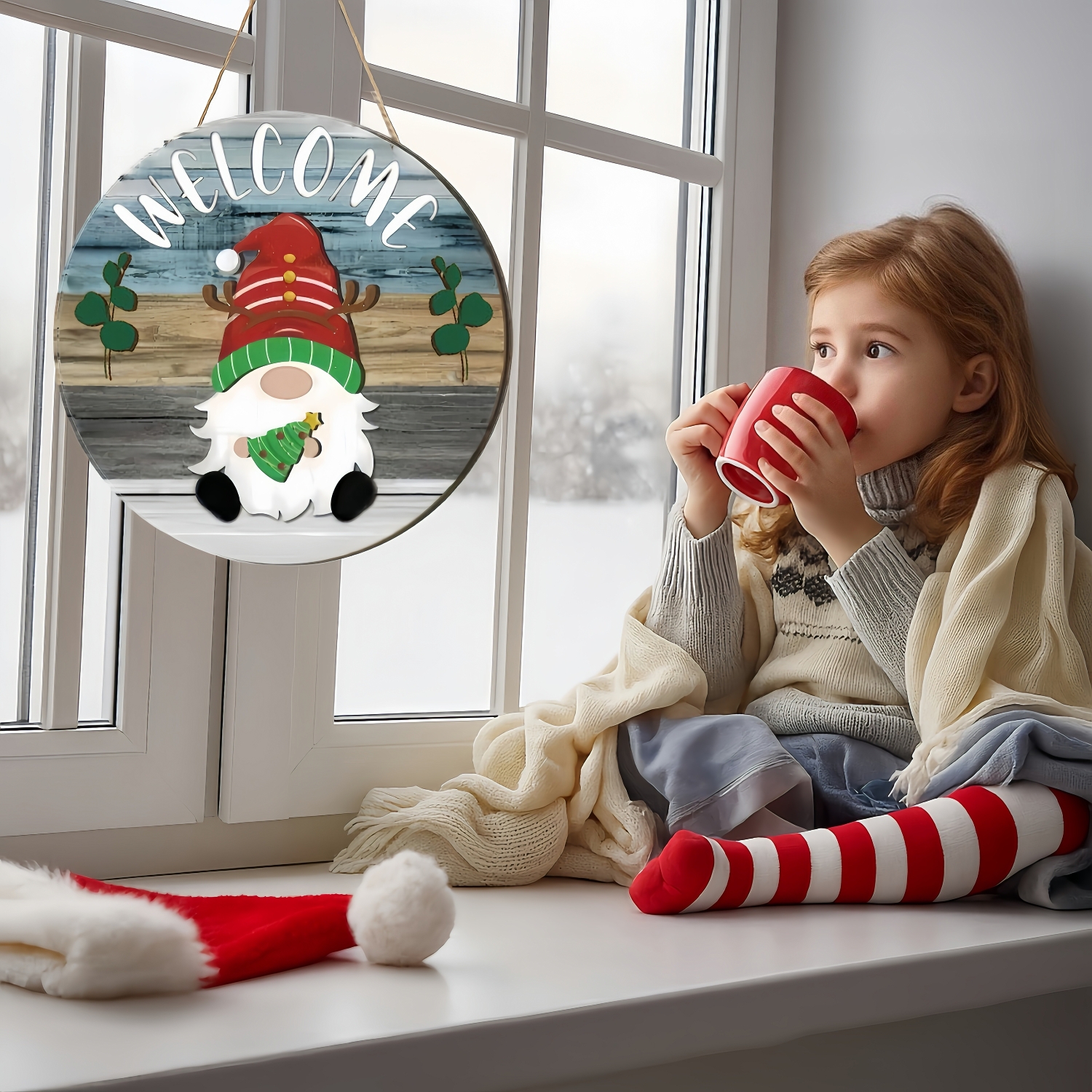 Seasonal Interchangeable Gnome Door Hanger