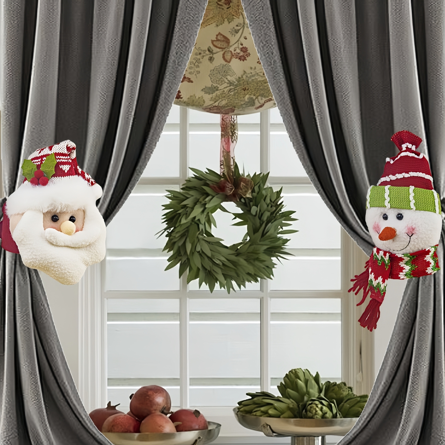 Christmas Curtain Tiebacks