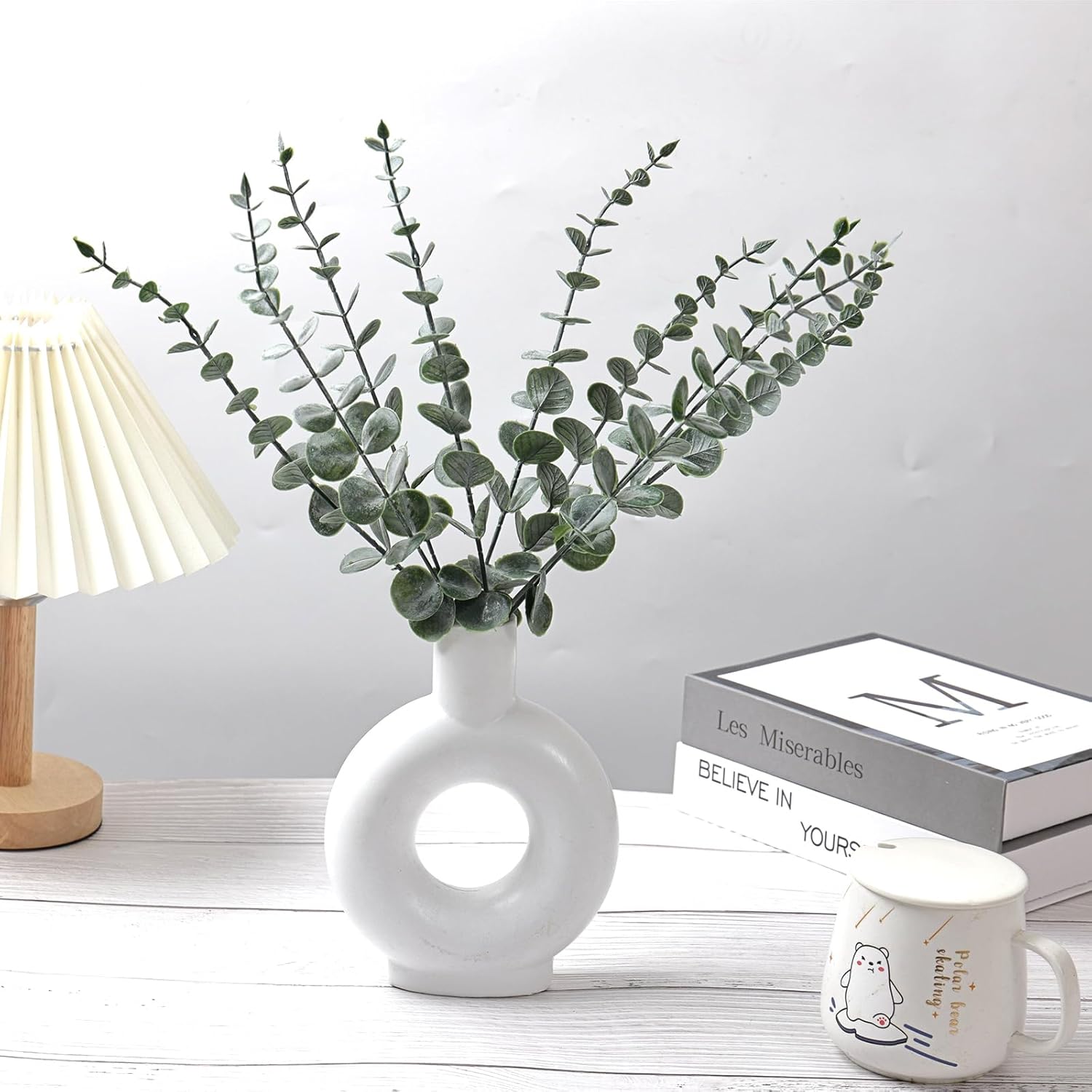 20Pcs Eucalyptus Stems Artificial Flowers-Twinklehalo