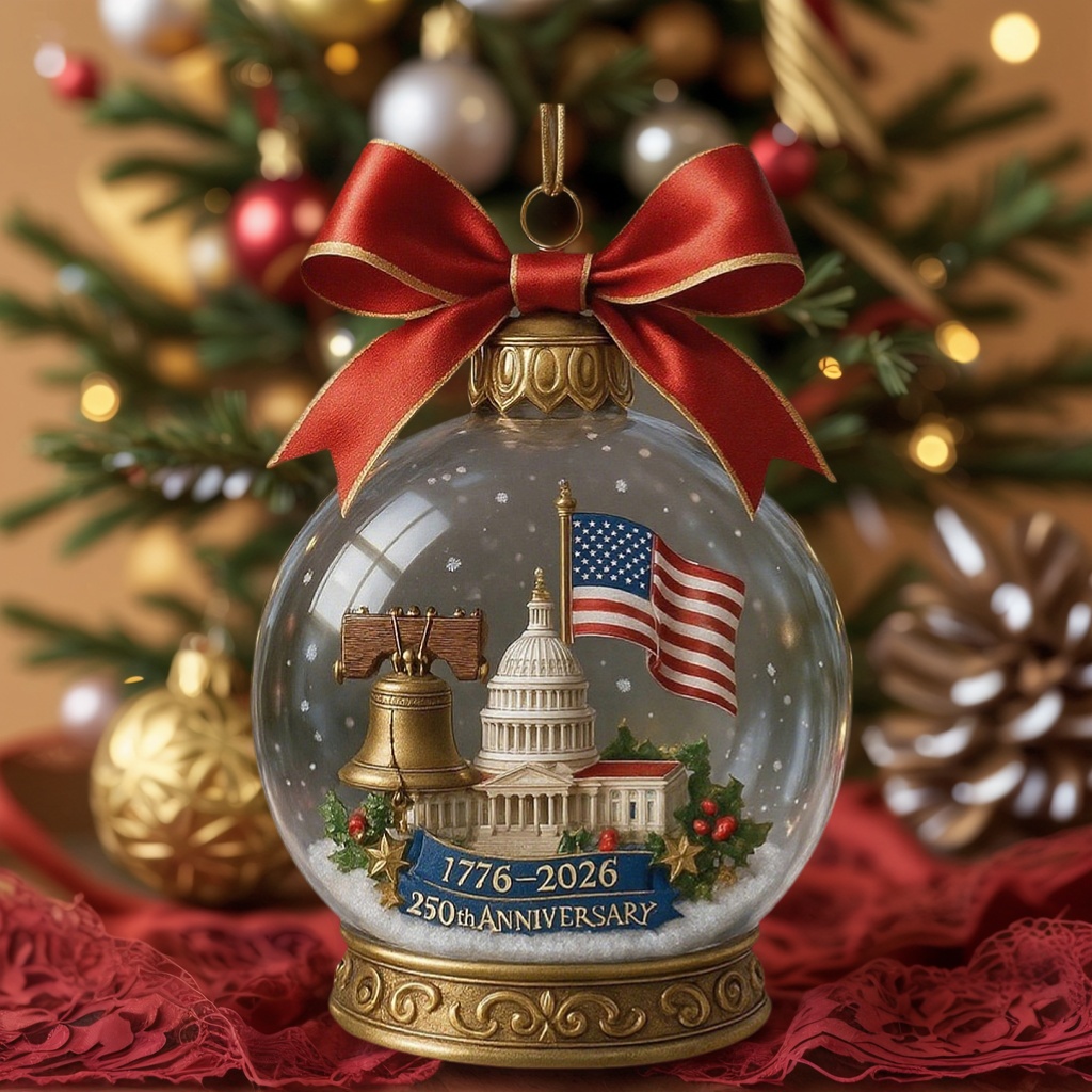 United States 250th Anniversary Christmas Ornament