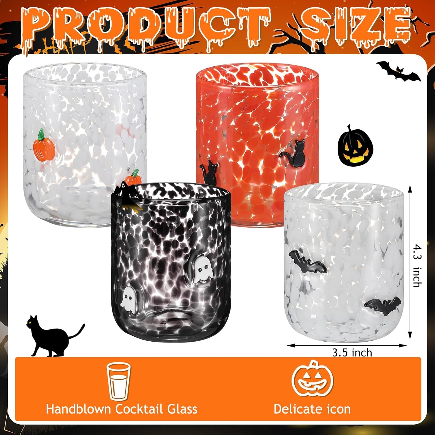 Halloween Icon Glass Cups