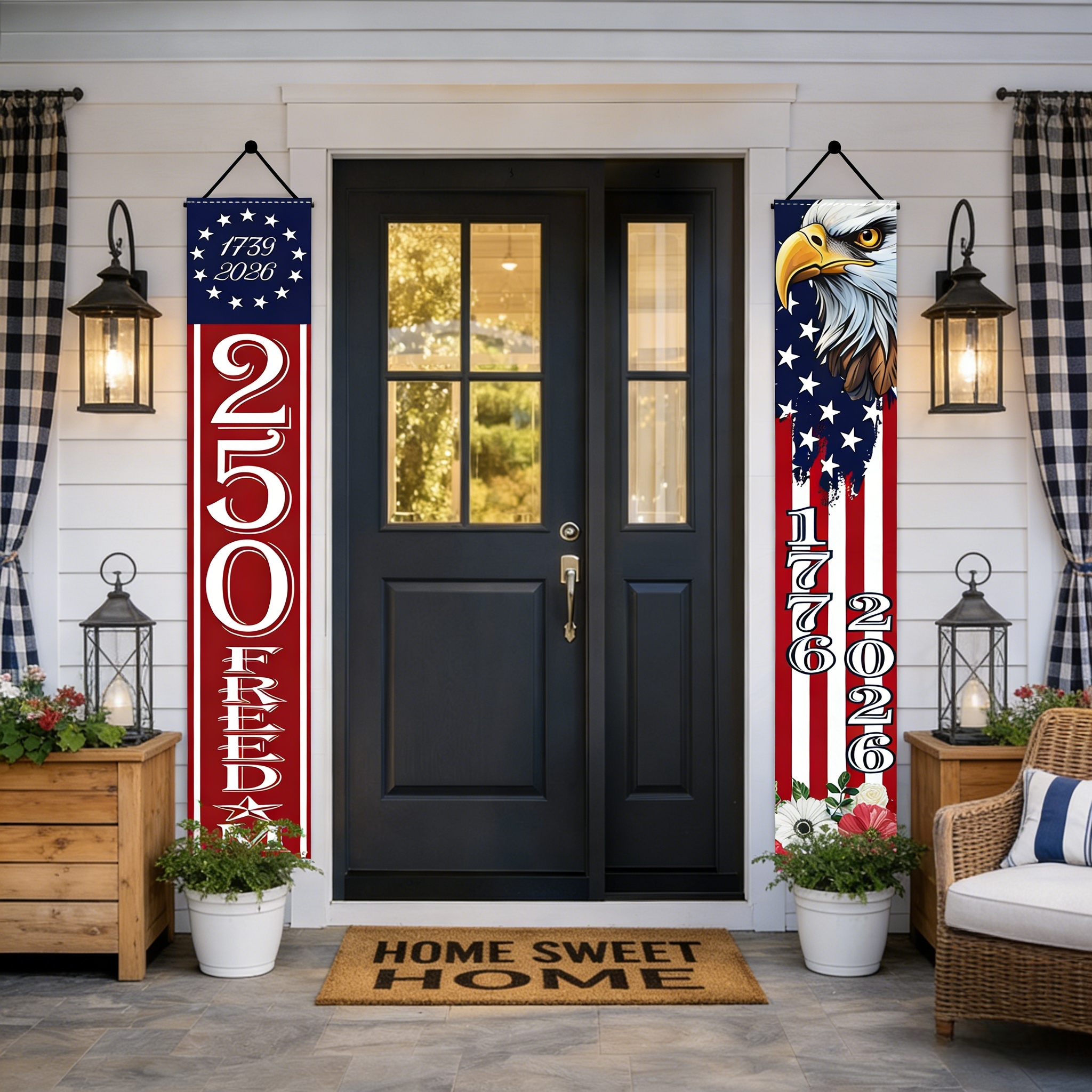 1776–2026 Freedom & Honor” Porch Banner Set