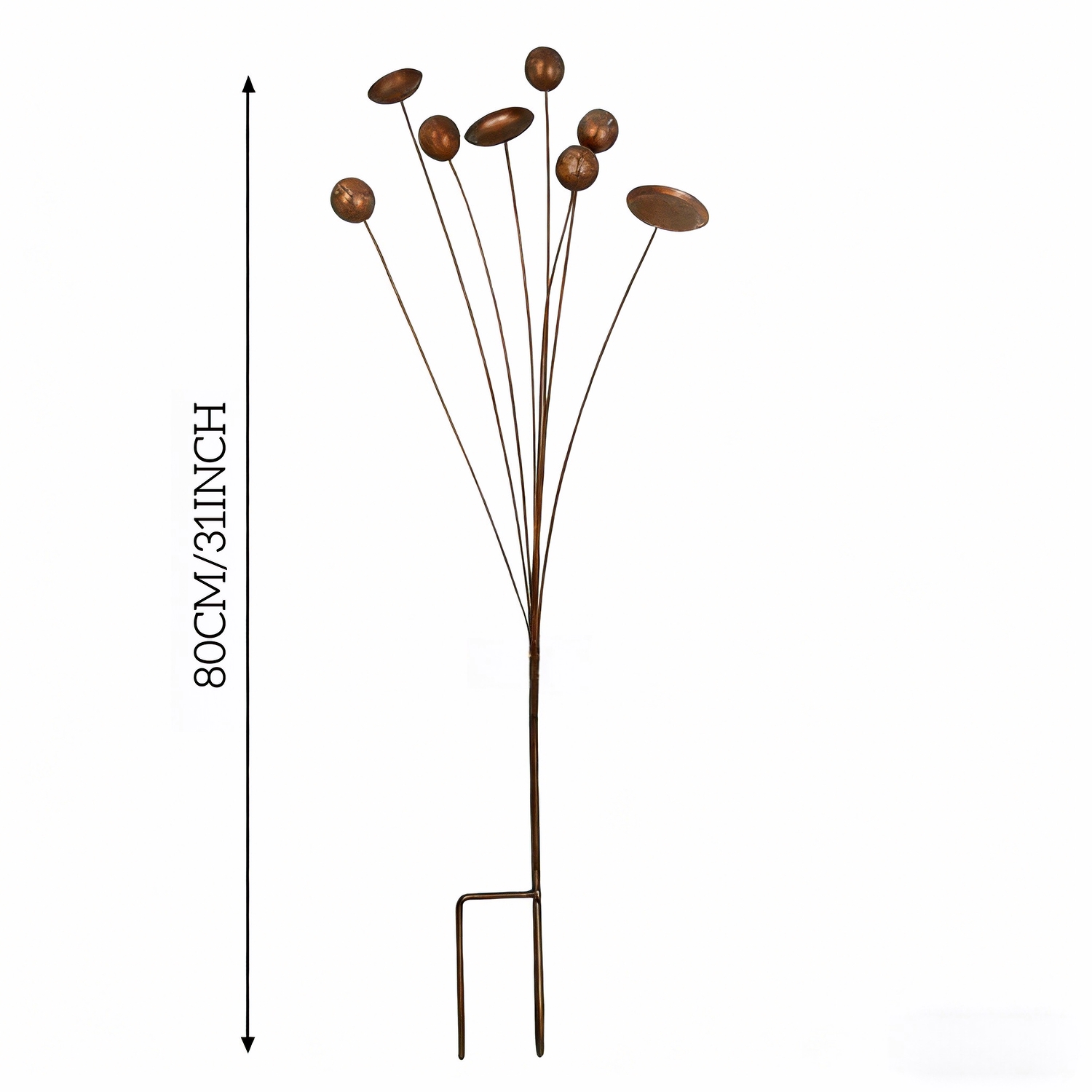 Artisan Copper Bloom Garden Stake Sculpture