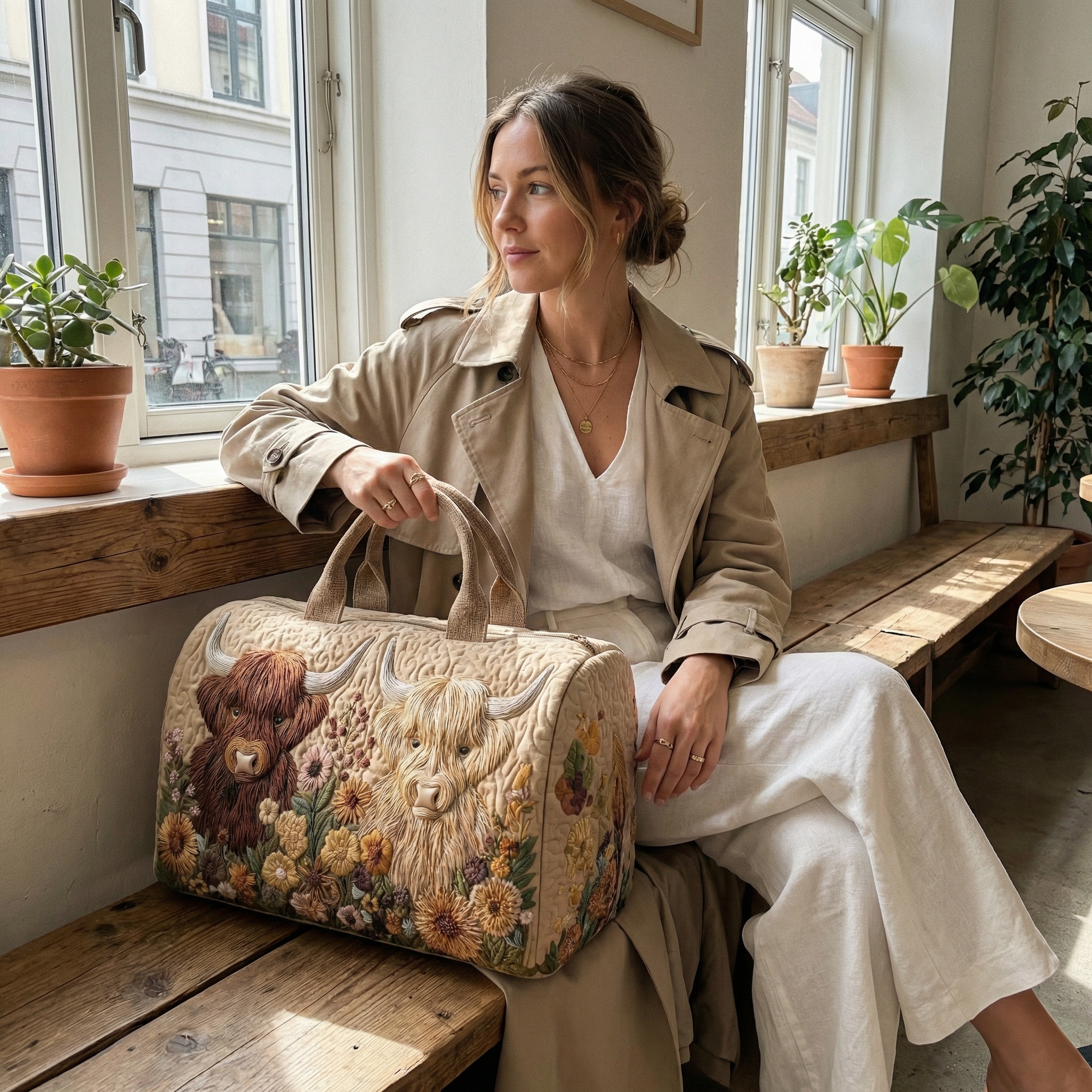 Unisex Quilted Weekender Bag