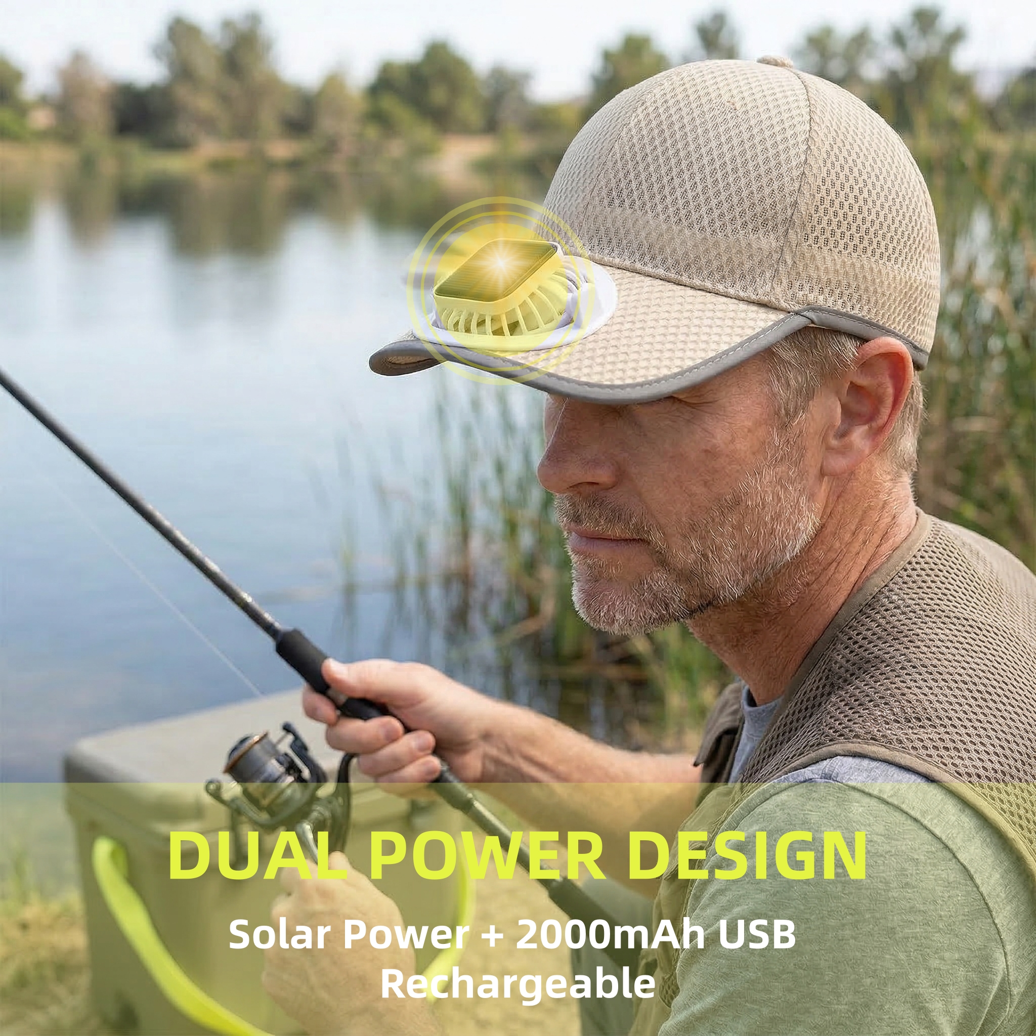 Solar Fan Cooling Baseball Cap