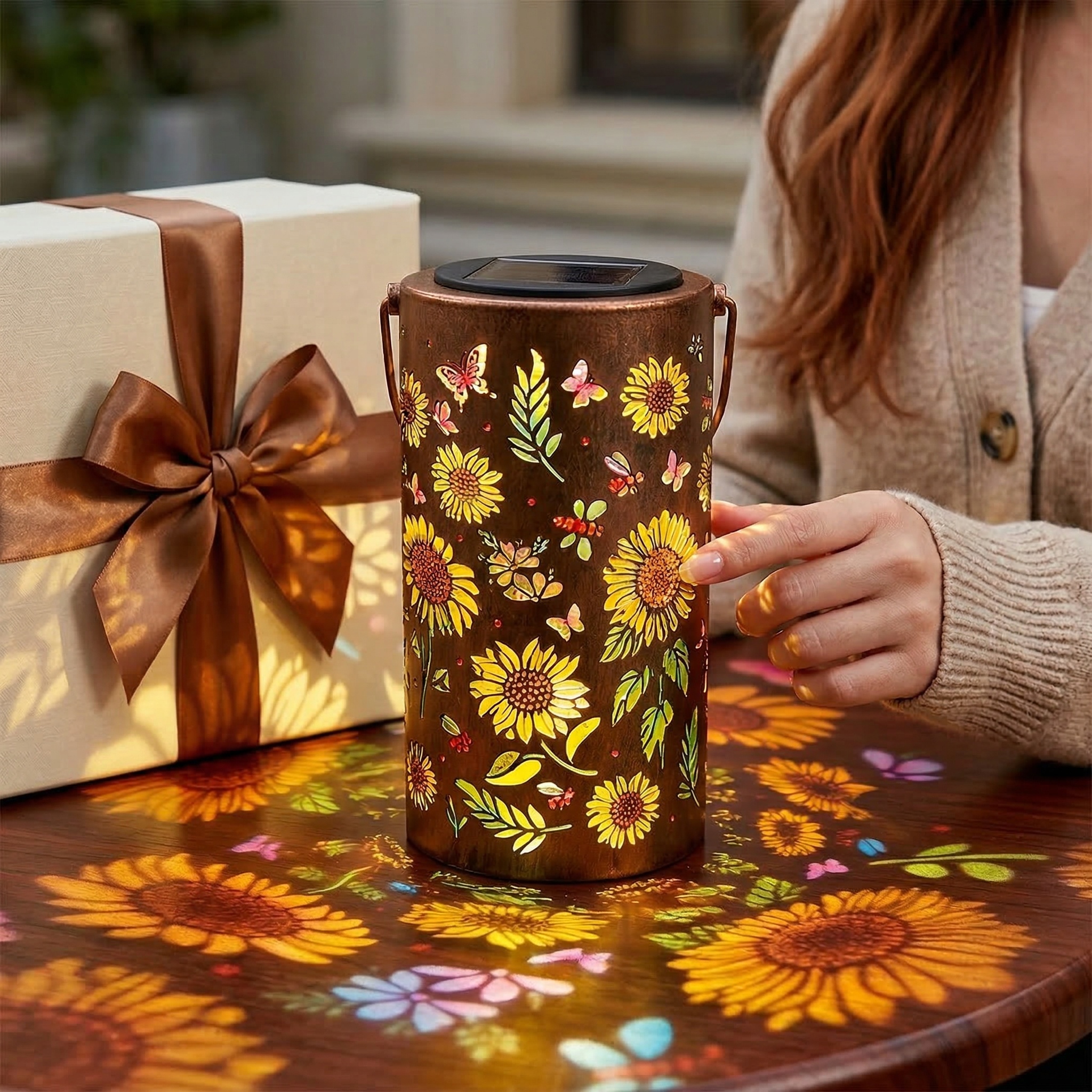 Sunflower Solar Garden Lantern