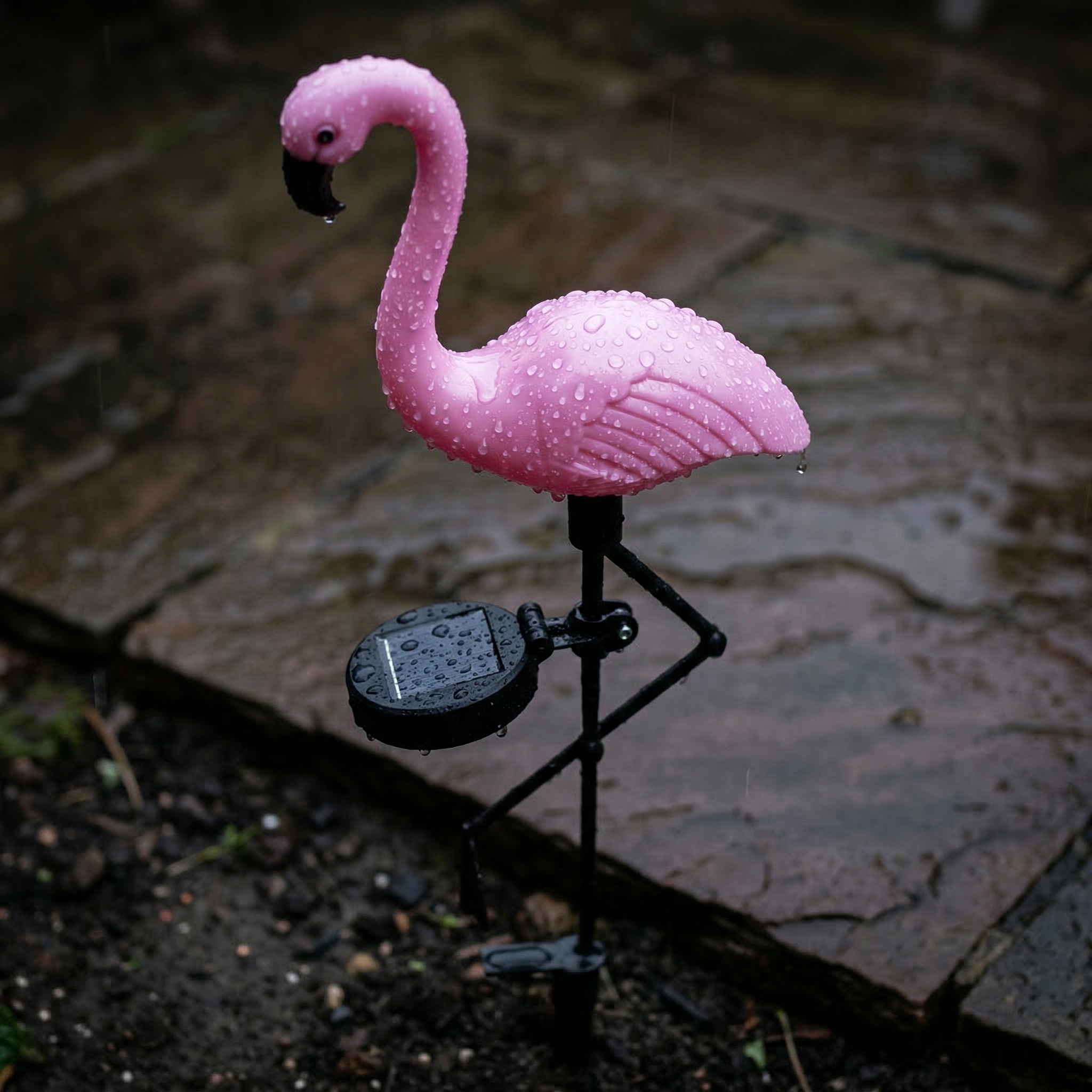 Solar Flamingo Garden Lights