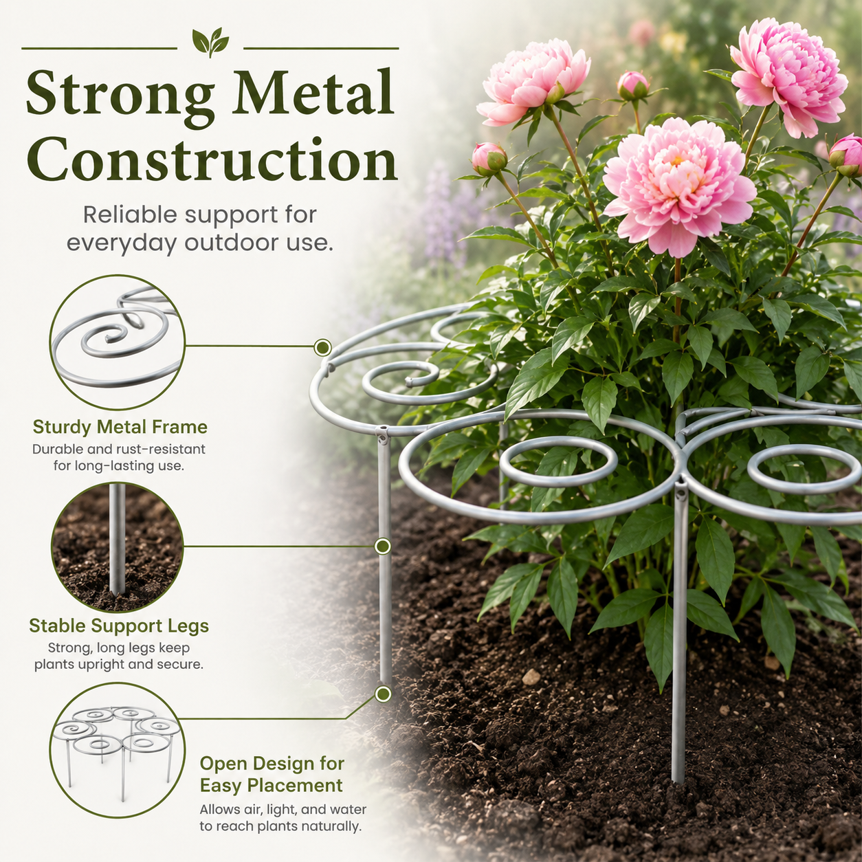 Metal Plant Support Poles