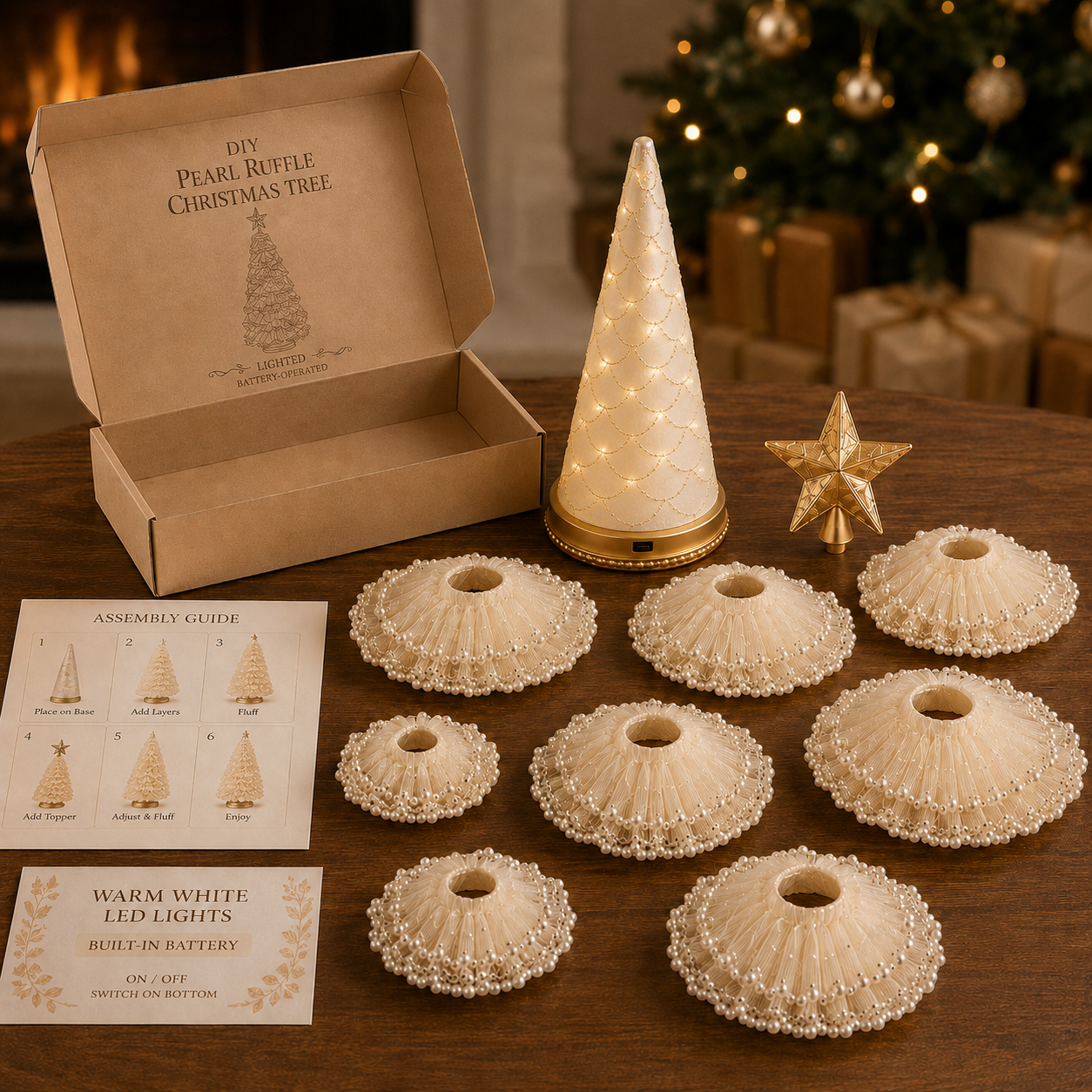 DIY Lighted Christmas Tree Craft Kit
