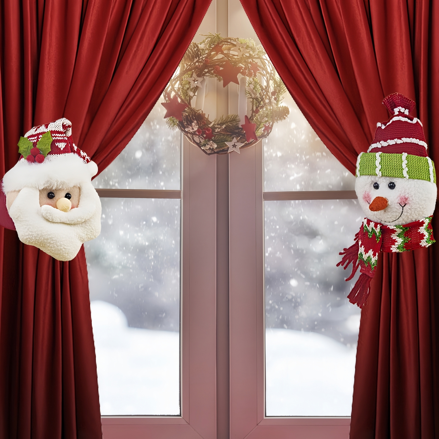 Christmas Curtain Tiebacks