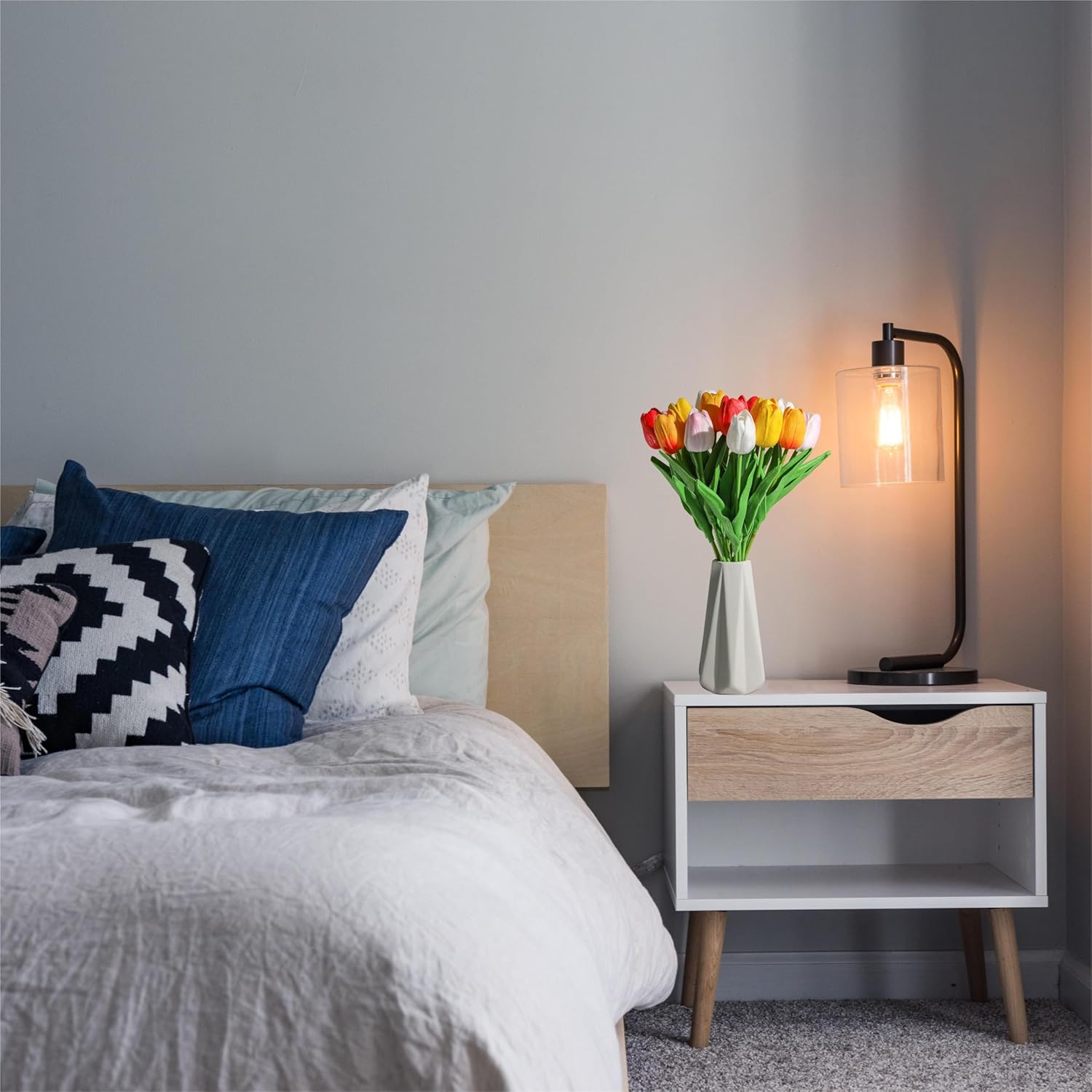 15pcs Fake Flowers Tulips Artificial Silk Flower-Twinklehalo