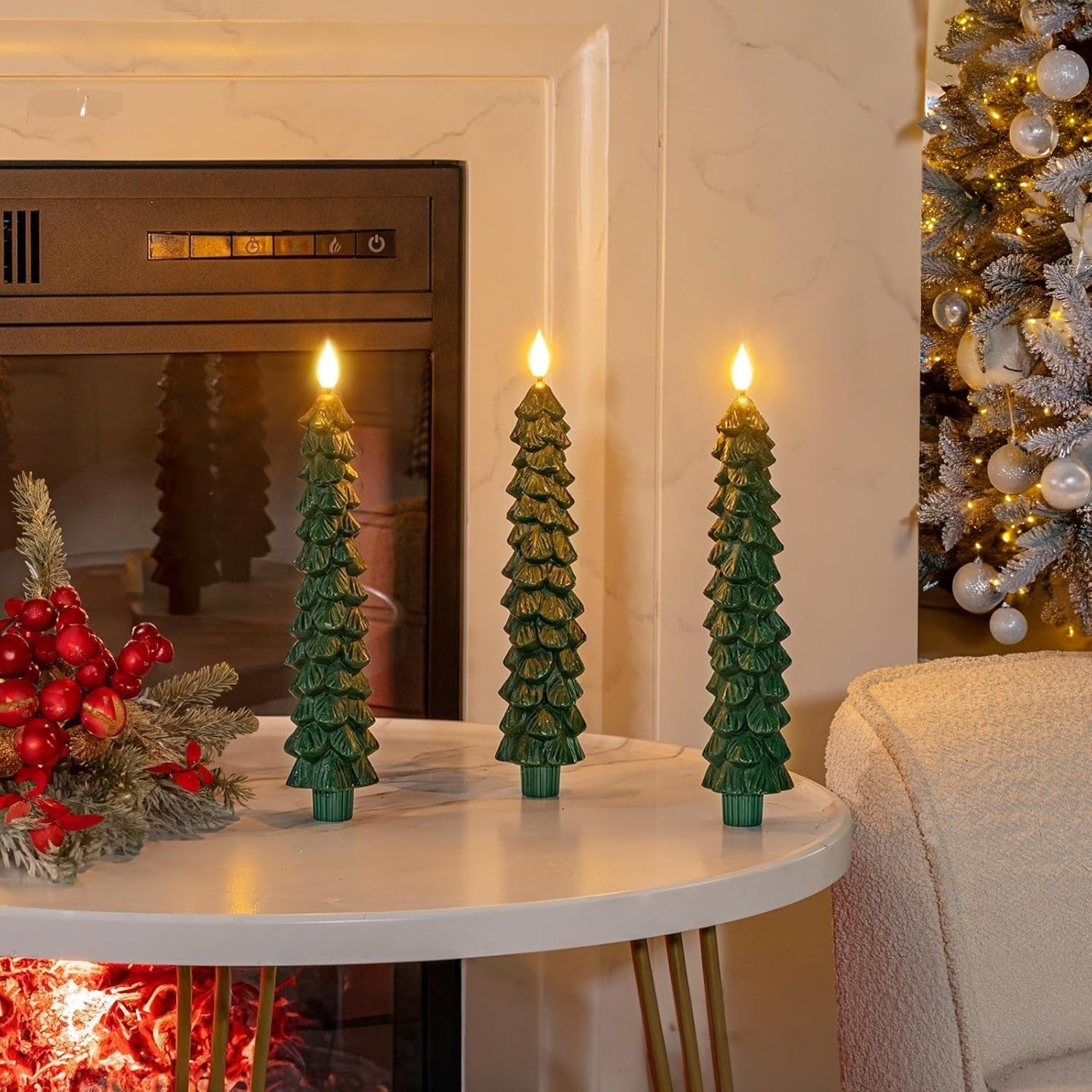 Christmas Tree Candles with Remote