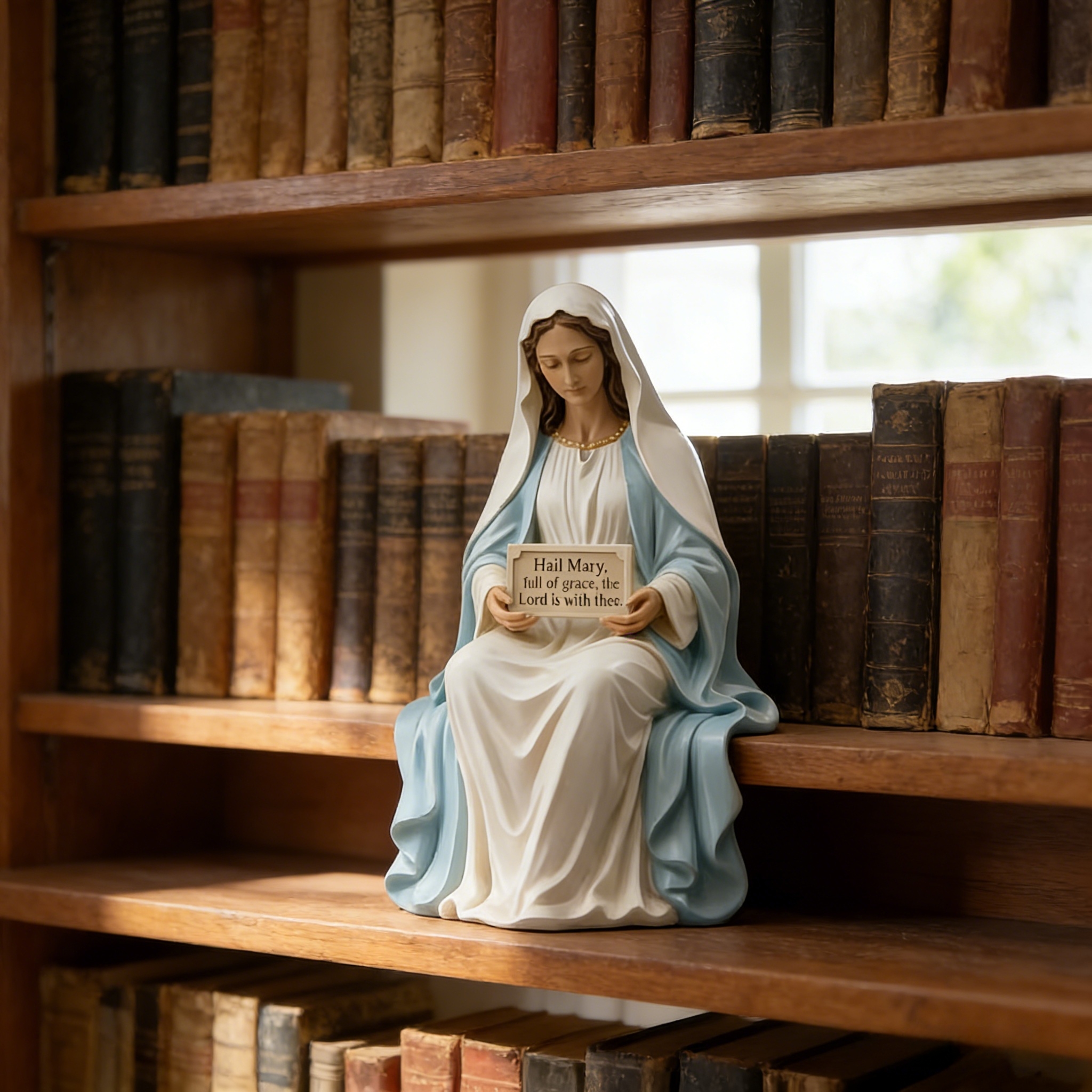 Hand-Painted Praying Jesus & Virgin Mary Figurines