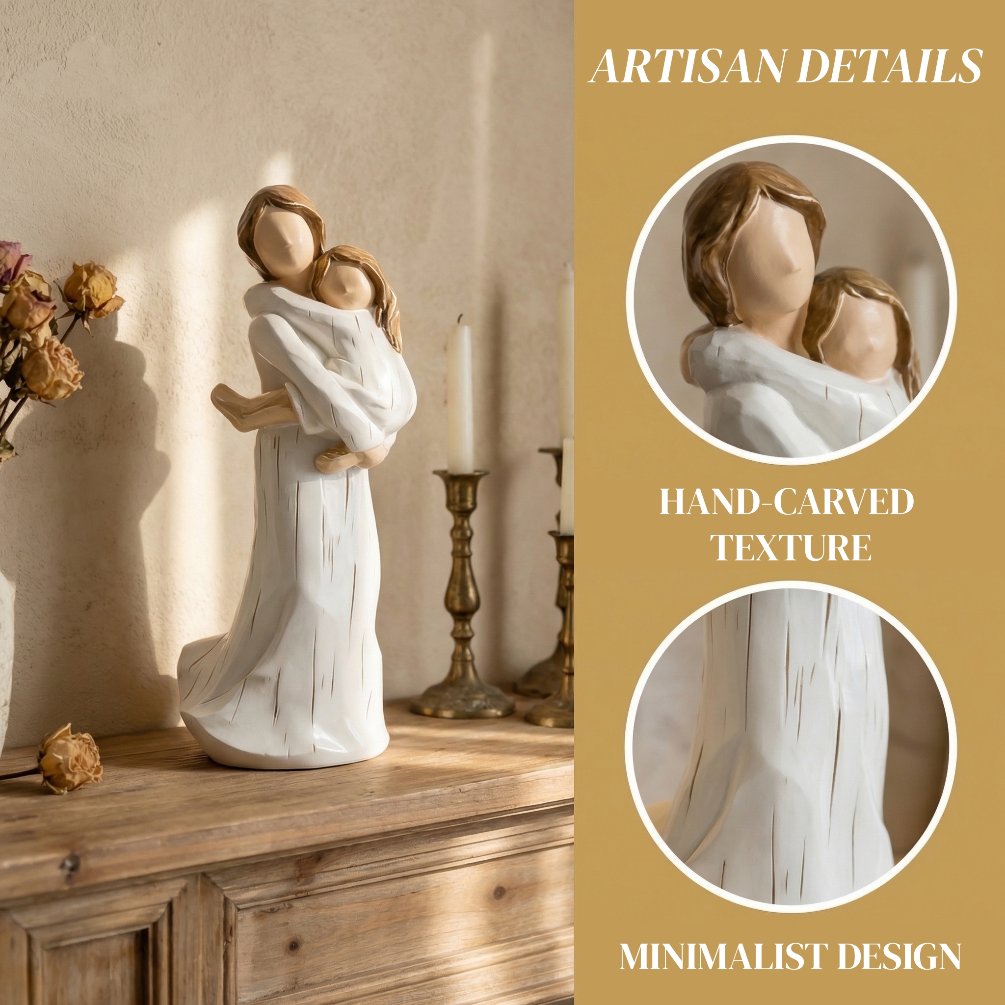 Mother & Child Hug Figurine