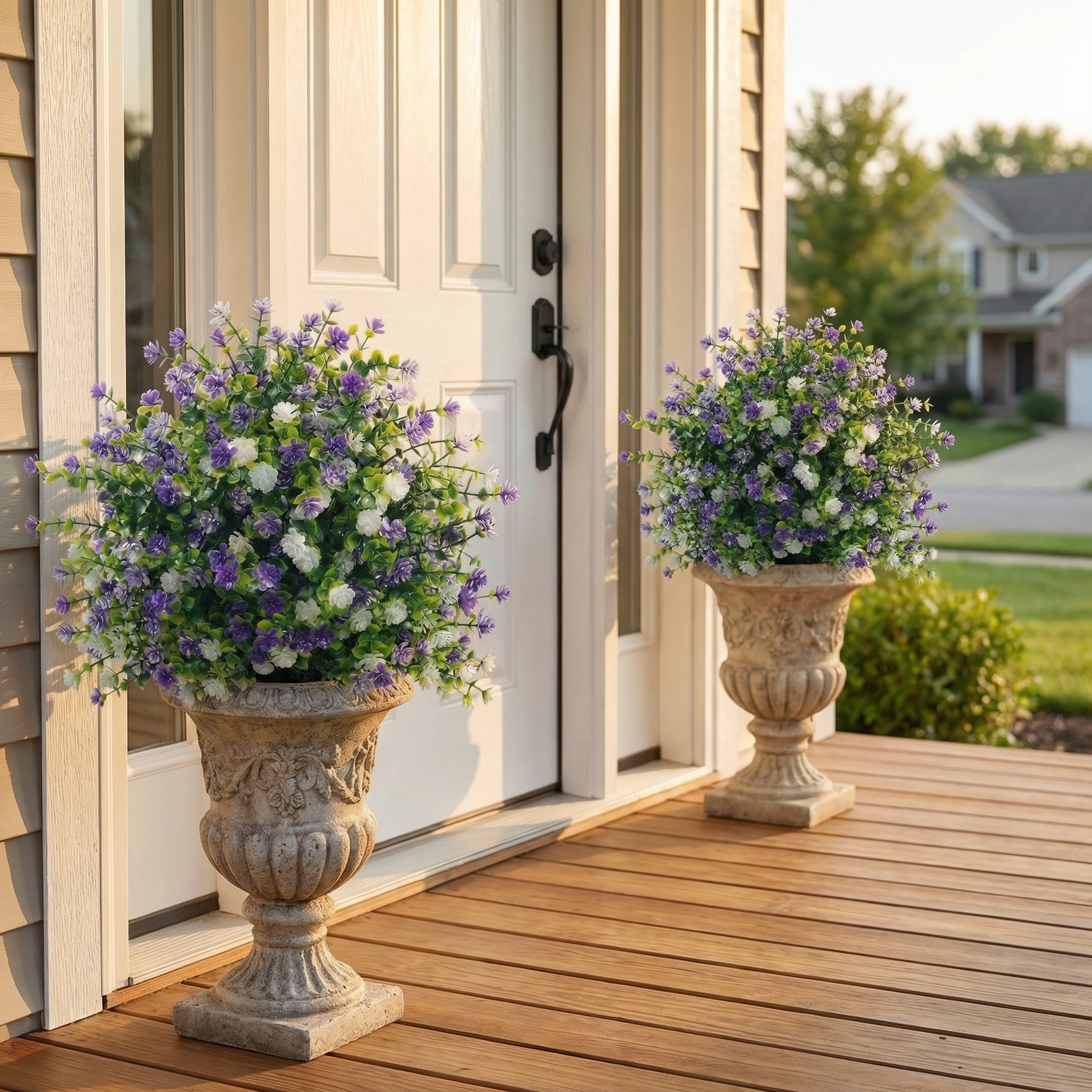 UV-Resistant Artificial Camellia Topiary Tree with Ground Stake for Indoor & Outdoor Decor