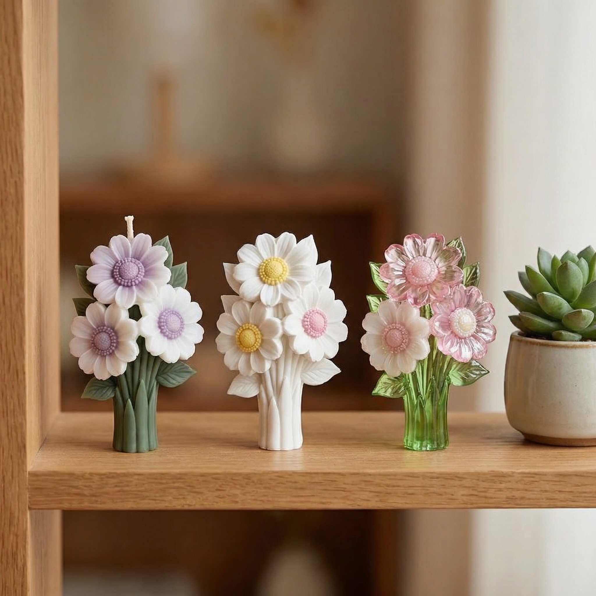 Fresh Little Daisy And Sunflower Shaped Silicone Mold for DIY Candles