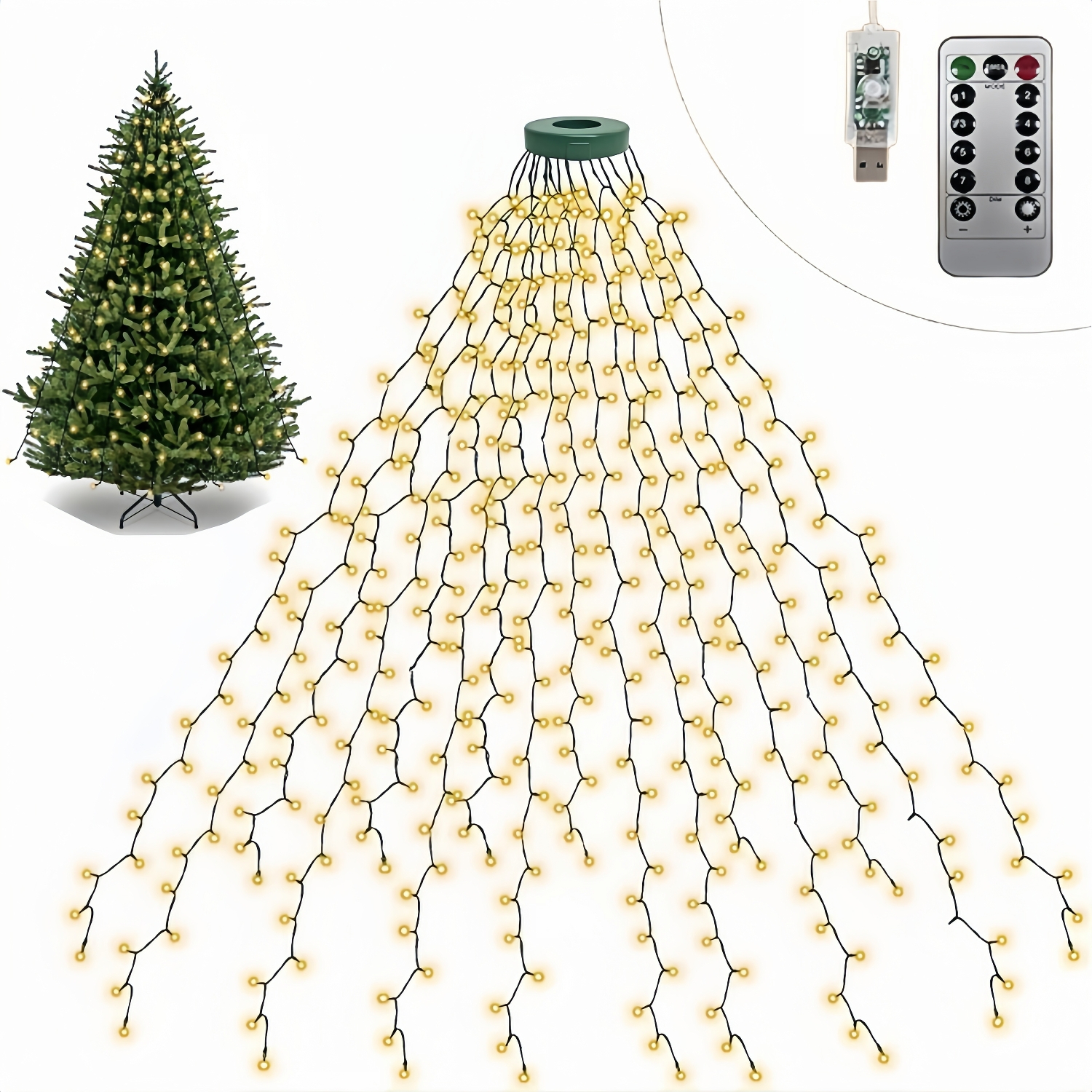 Christmas Tree Lights with Timer 8 Modesfor