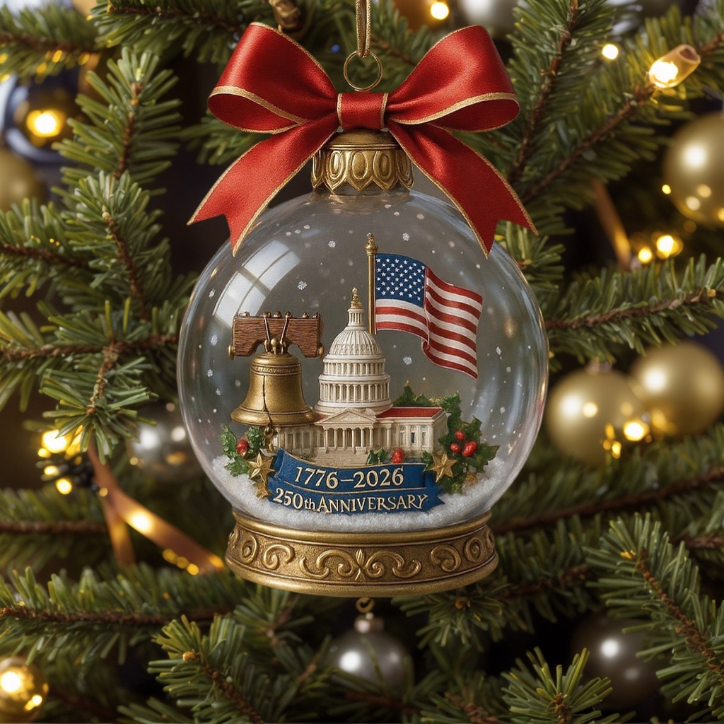 United States 250th Anniversary Christmas Ornament