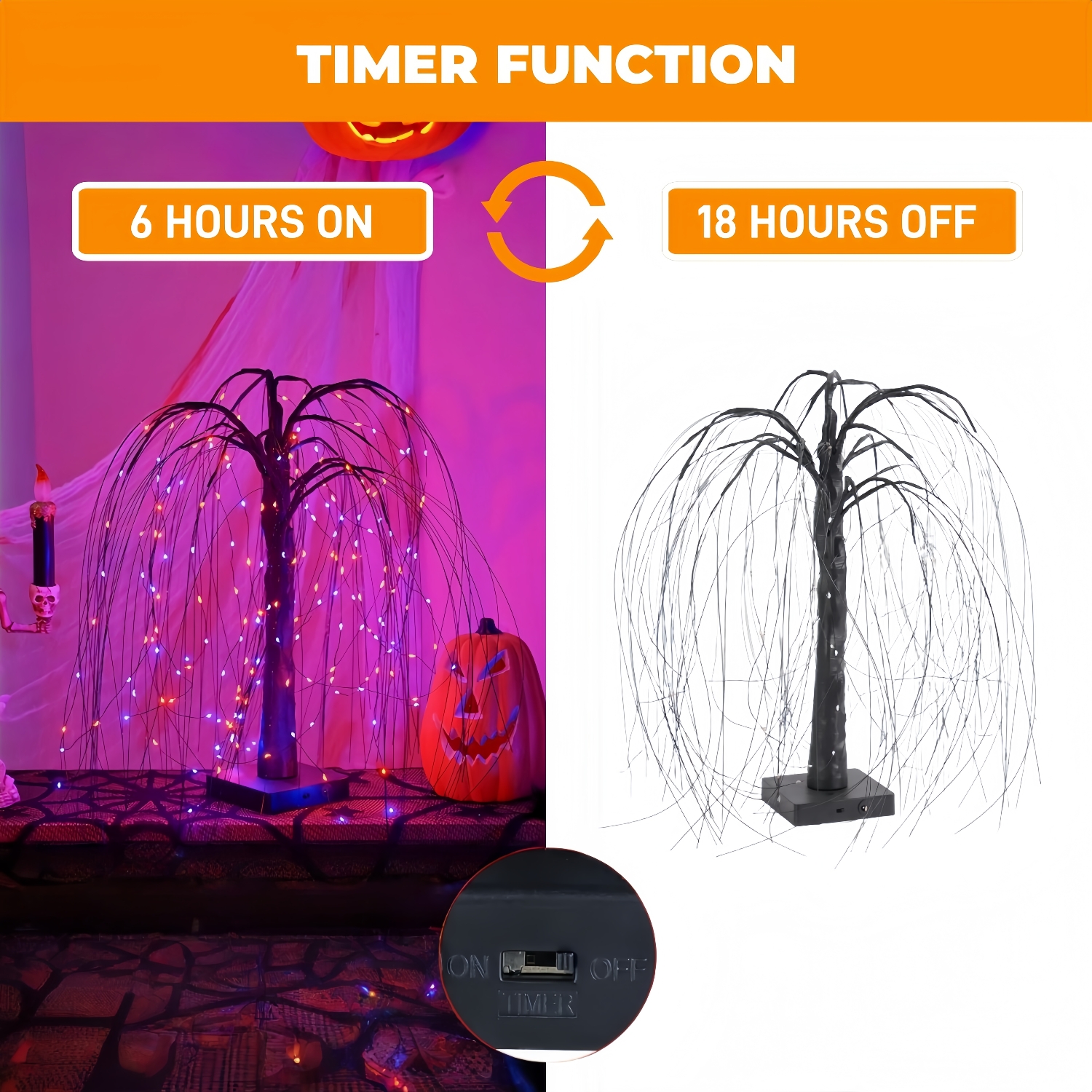 Halloween Willow Tree Lights