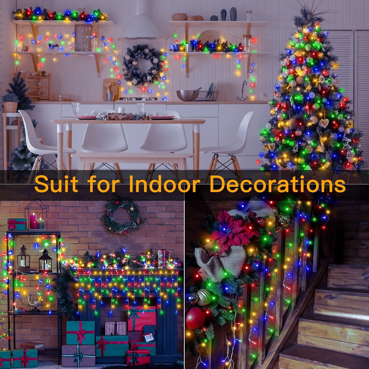 Icicle Lights for Outside 486LED with Remote 8Modes Timers Waterproof, Plug in Connectable