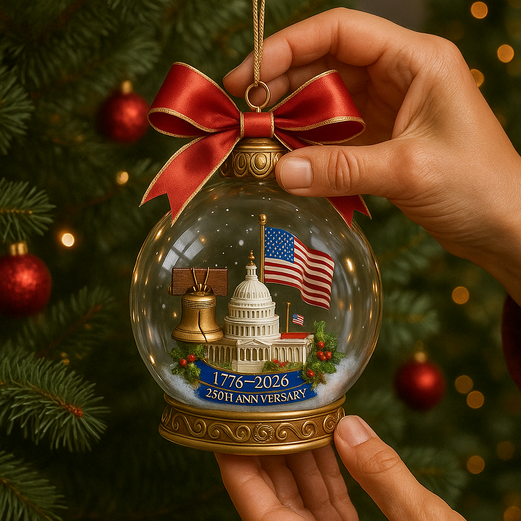 United States 250th Anniversary Christmas Ornament